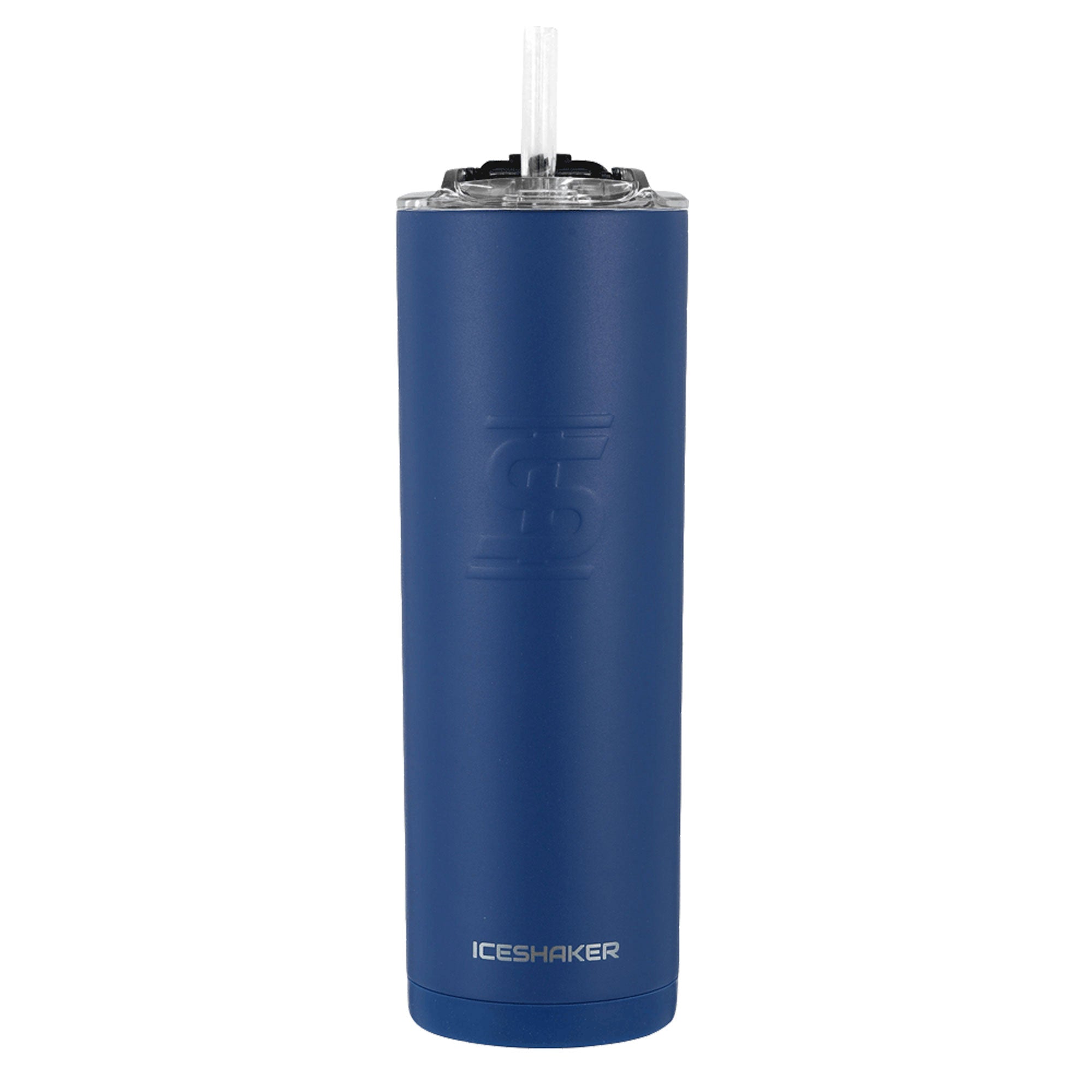 20oz Skinny Tumbler with Lid & Straw - Insulated Stainless Steel Travel Mug, Navy Blue - Perfect for Coffee, Tea & Cold Drinks On-The-Go