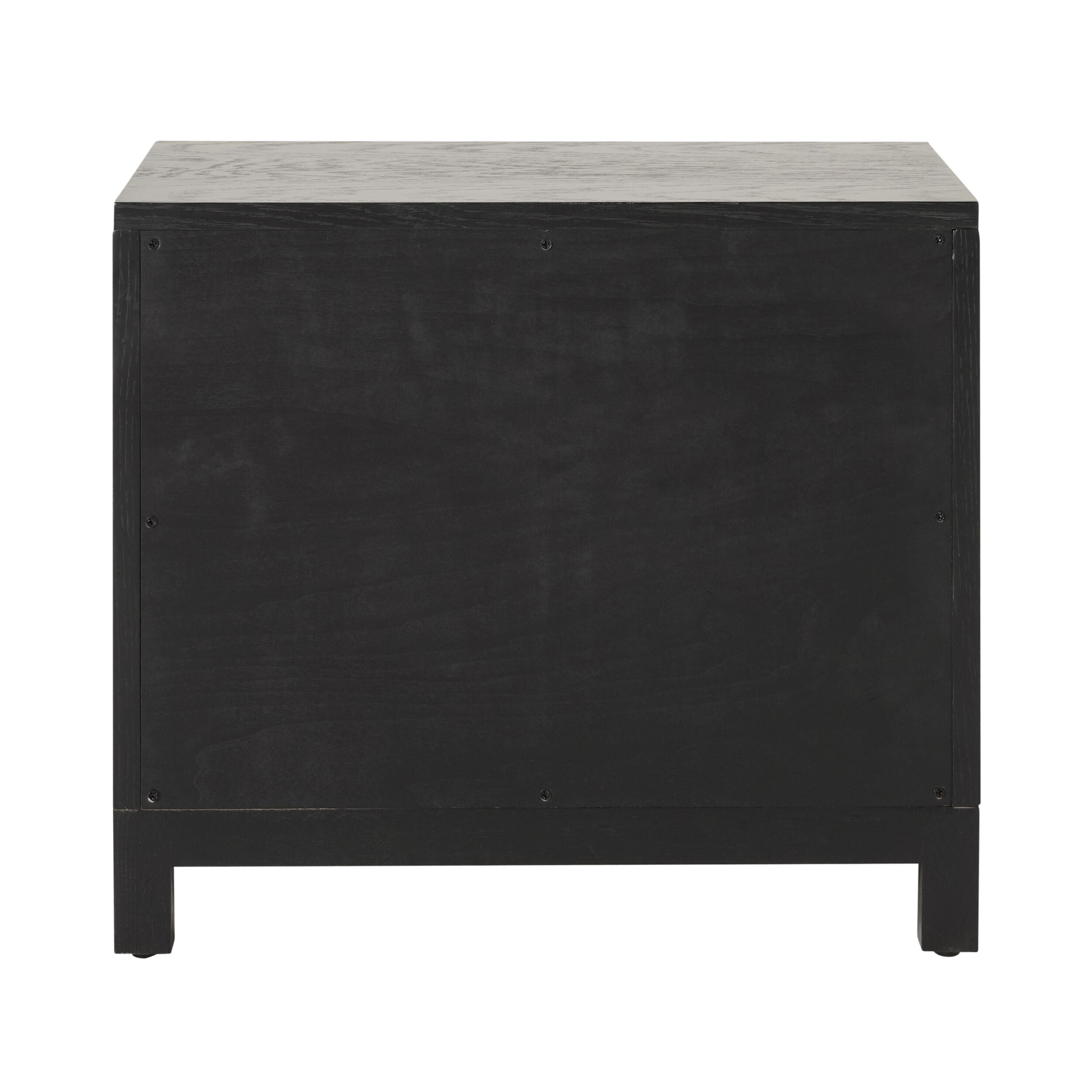 Avalon Small 2 Drawer Nightstand - Black Bedside Table for Bedroom, Living Room, or Office Storage