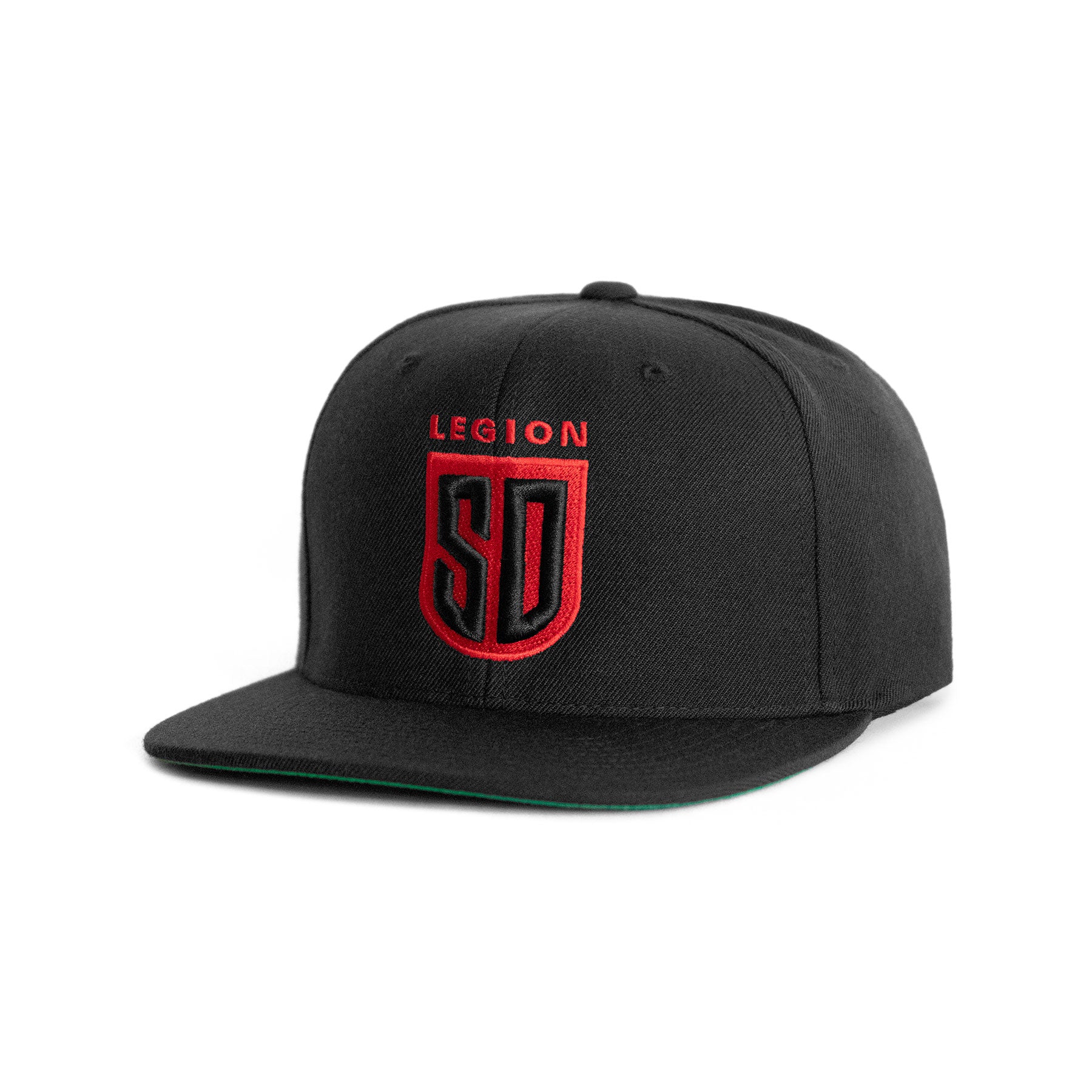 SD LEGION Shield Snapback Hat - Black - Adjustable Baseball Cap for Men & Women - Perfect for Sports, Outdoor Activities & Casual Wear