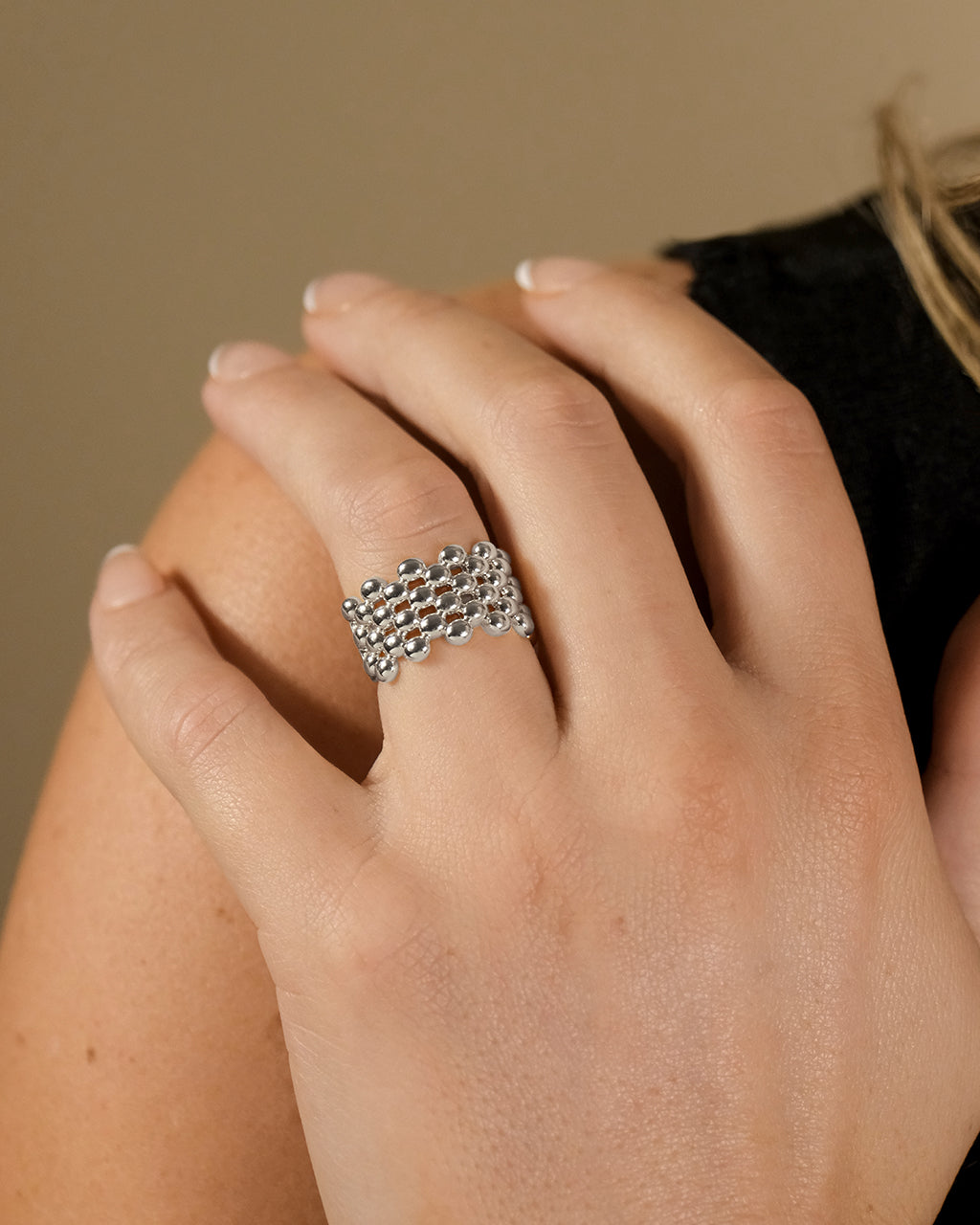 Melanie Bubble Ring - Elegant Stackable Gold Plated Ring for Women | Perfect for Everyday Wear, Gifts & Special Occasions