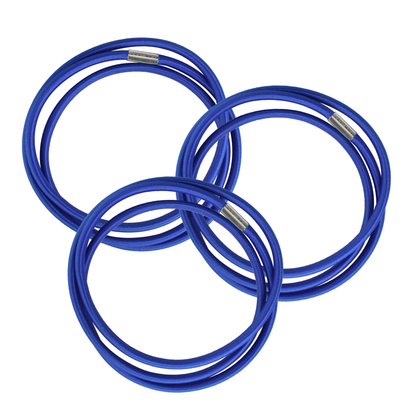 3 Pack Durable Trash Can Bands - Heavy Duty Rubber Bands for 55, 65 & 96 Gallon Garbage Cans | Secure Garbage Bags to Waste Bins, Litter Boxes & Outdoor Trash Cans | Blue Large Elastic Bands for Home, Kitchen, Office & Garage Use