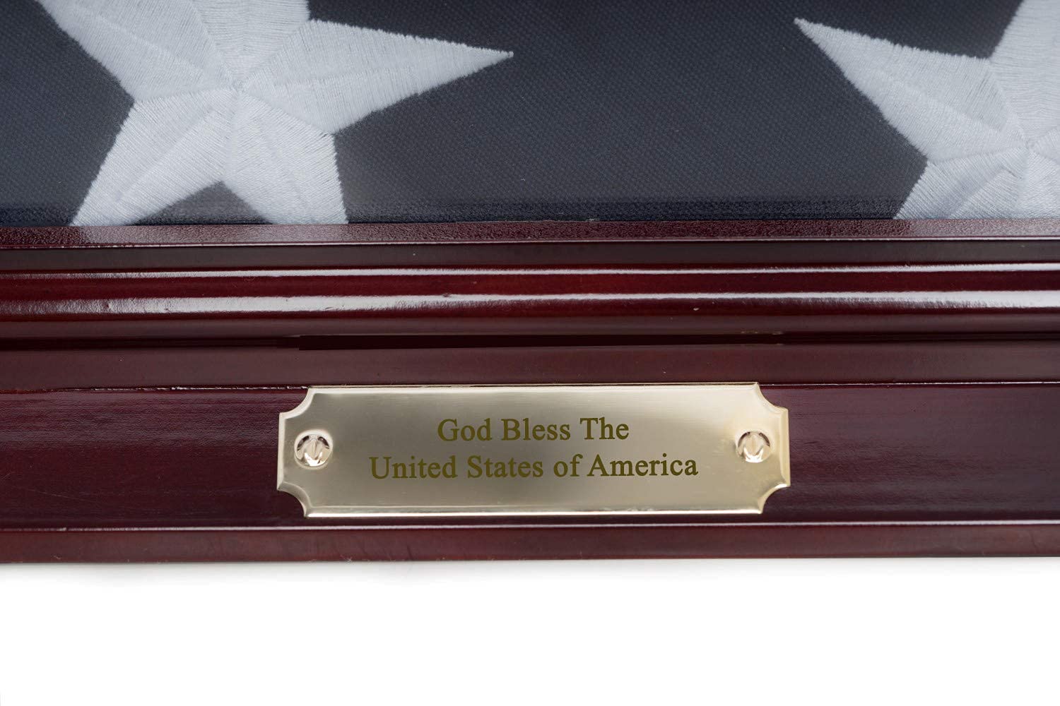 Bey-Berk Custom Personalized Solid Wood Triangle Glass Front Flag Display Case - Perfect for Military, Sports, and Memorial Flag Preservation