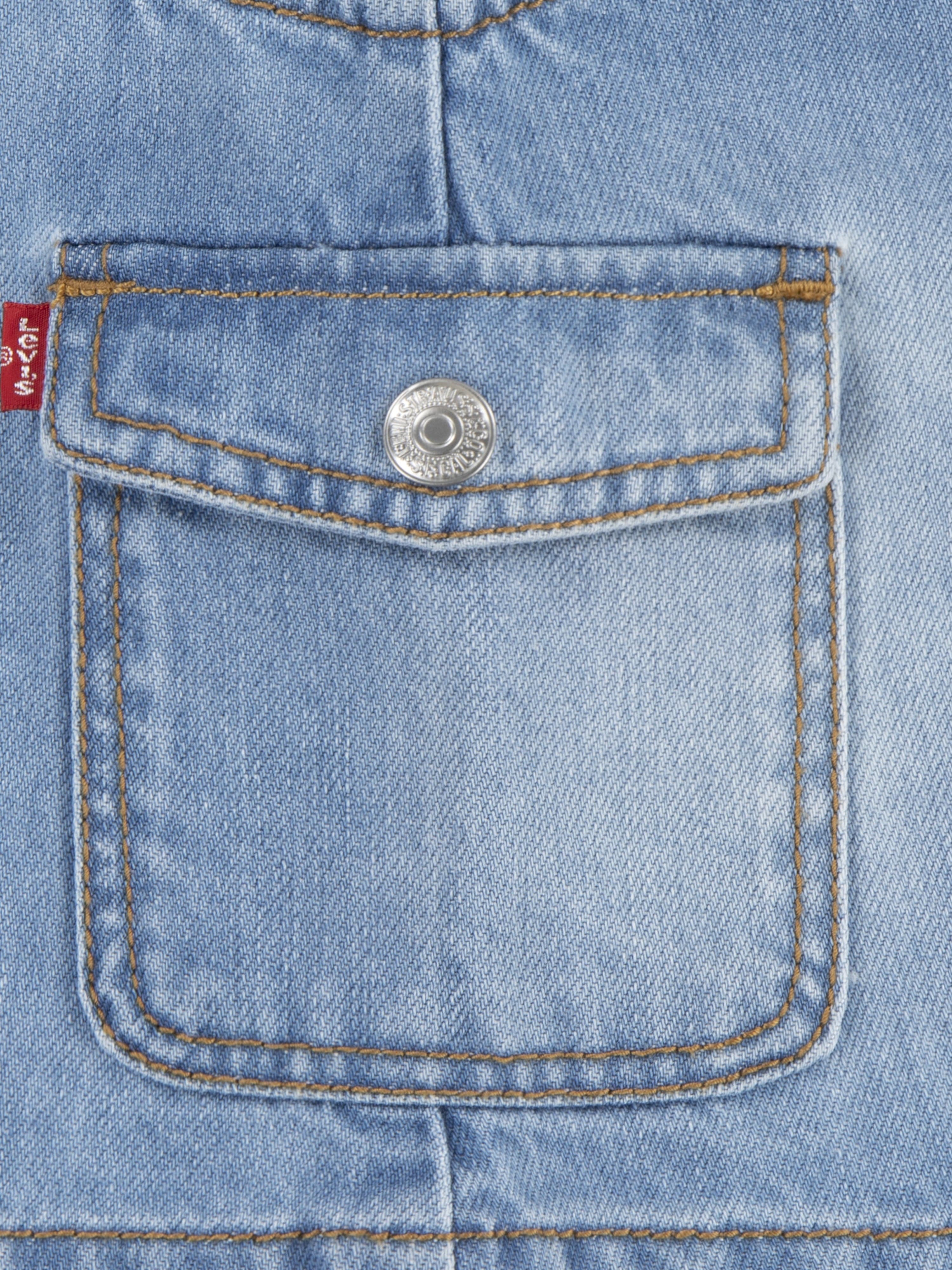 Baby Girls Cargo Pocket Skirtall in Blue - Stylish & Comfortable Toddler Jumper for Playdates, Daycare & Outdoor Adventures