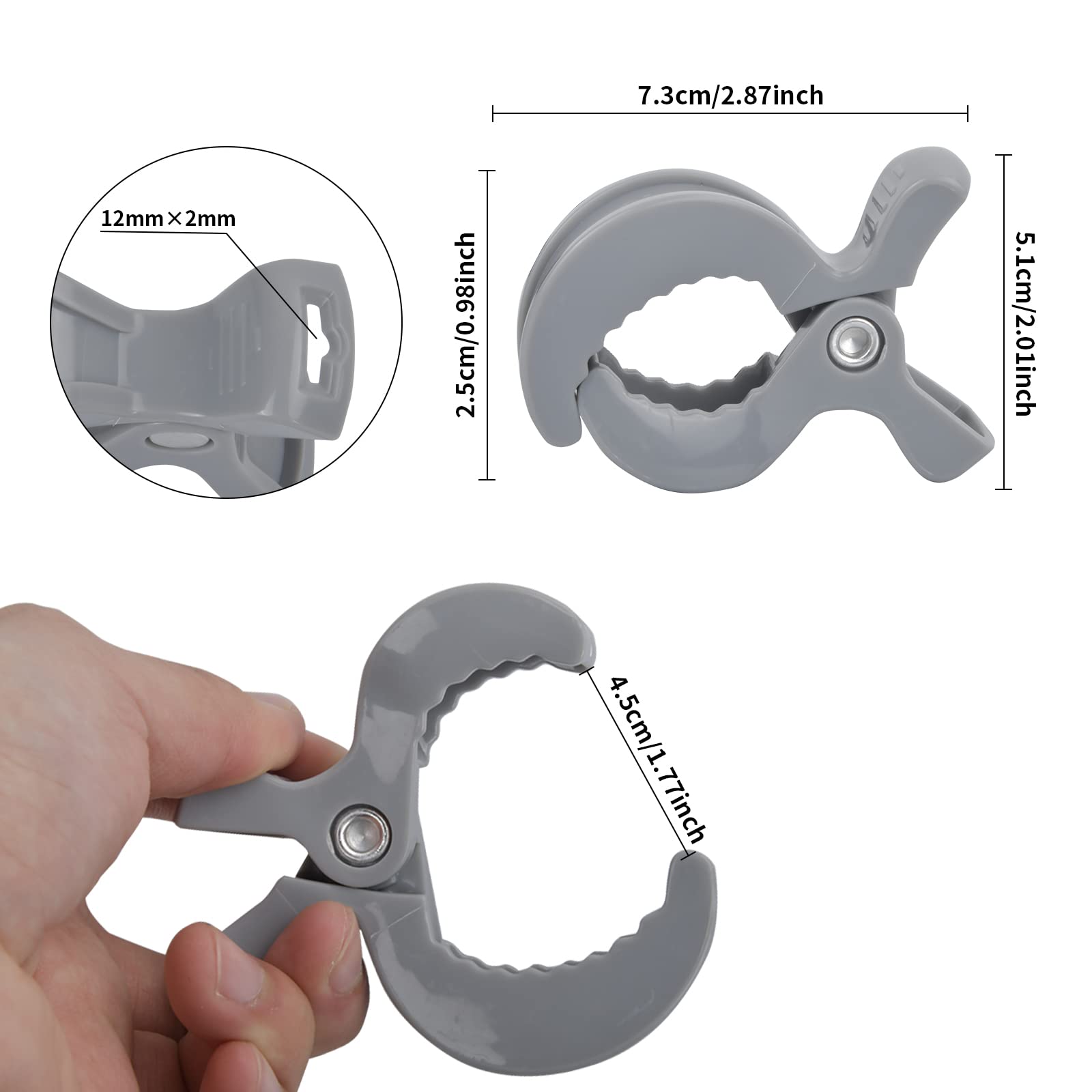 Nivofu 6 Pcs Stroller Clips - Heavy Duty Pram Toy Holder, Blanket Clips & Canopy Hooks for Baby Strollers | Secure Muslin Blankets, Sun Shades & Toys | Perfect for Outdoor Walks, Park Visits & Traveling with Infants