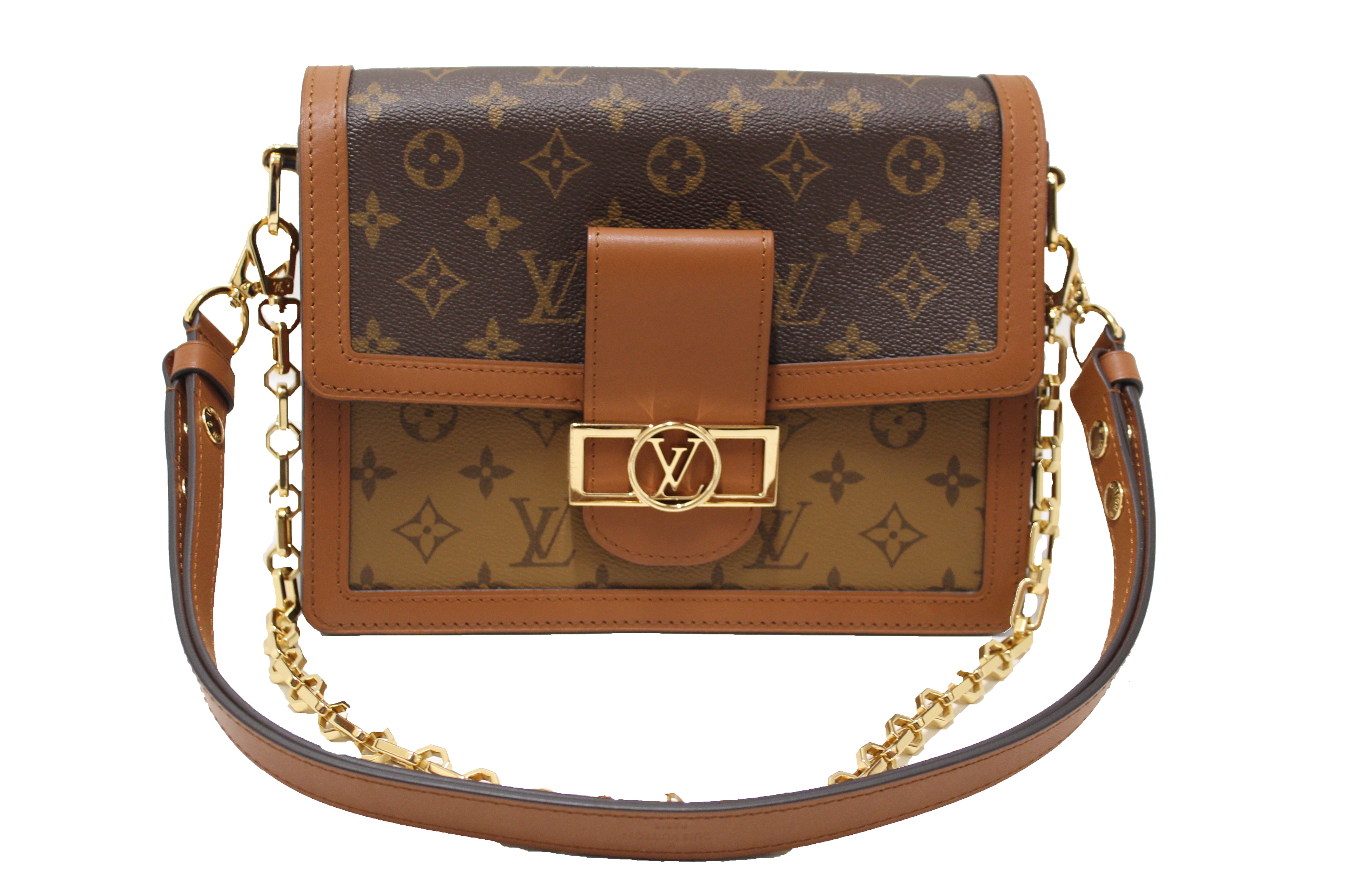 Authentic Louis Vuitton Dauphine MM Shoulder Bag - Monogram & Reverse Canvas Luxury Handbag for Women | Perfect for Work, Travel & Everyday Elegant Outfits