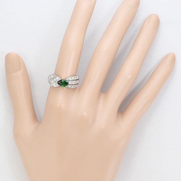 18K White Gold Grossularite Garnet Diamond Ring for Women - Elegant Gemstone Engagement & Wedding Band - Perfect for Anniversary, Proposal, and Special Occasions