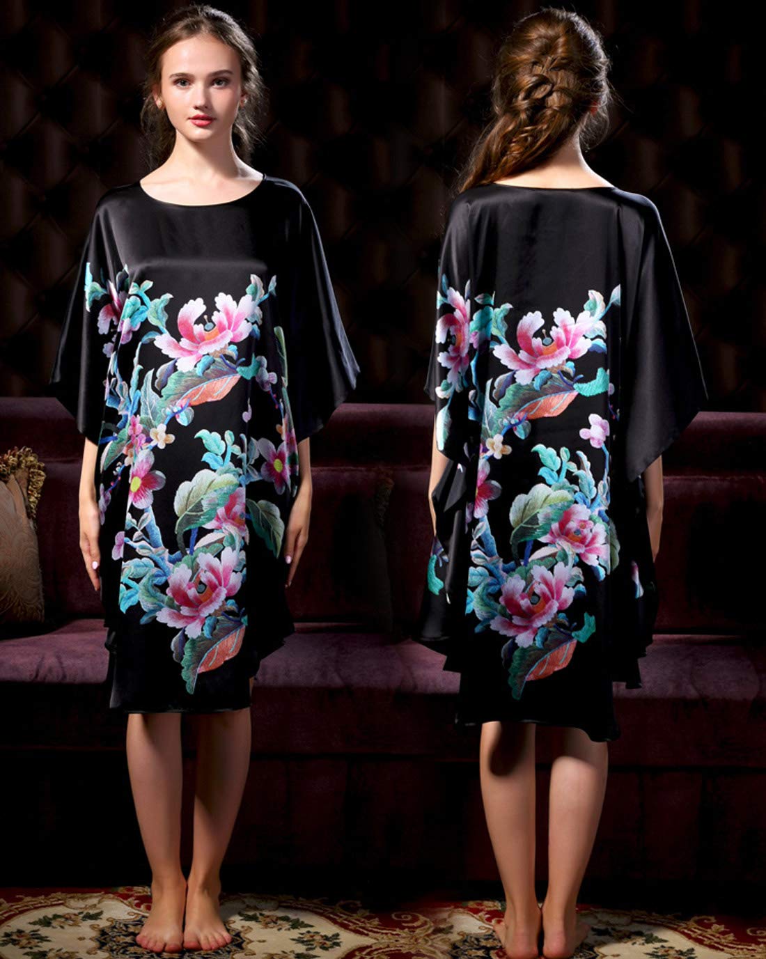 Grace Silk 100% Pure Mulberry Silk Nightgown for Women - Luxury Sleepwear for Comfortable Nights & Bridal Lingerie