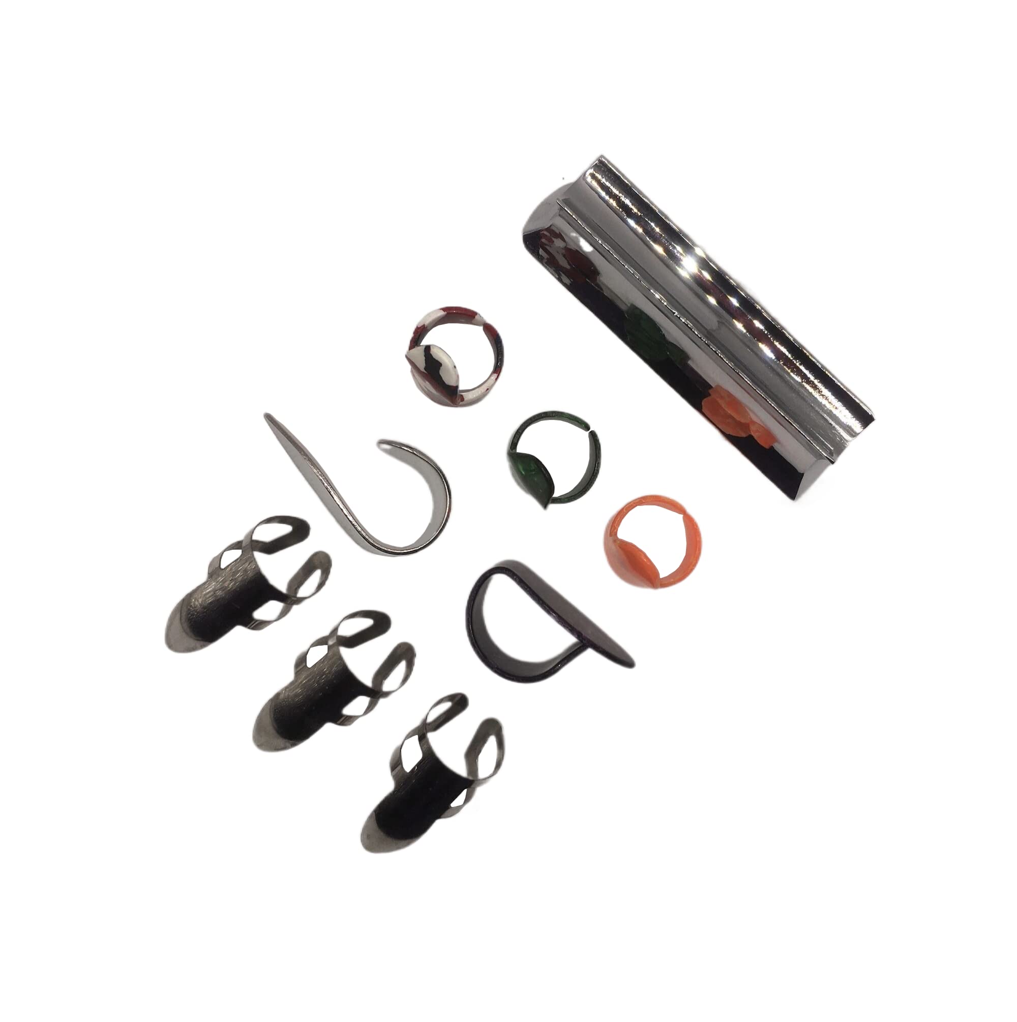 Premium Stainless Steel Guitar Slide & Finger Picks Set - Professional Metal Tone Bar with Comfortable Celluloid Thumb Picks for Electric Guitar - Perfect for Blues, Rock & Slide Guitar Performances