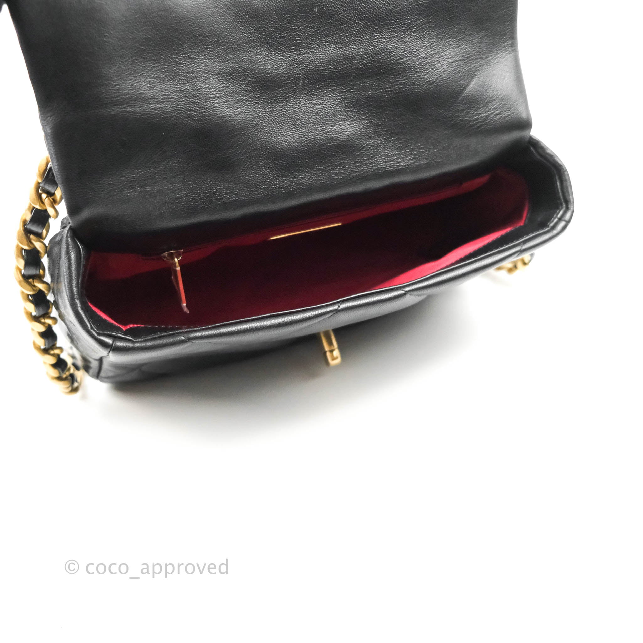 Chanel 19 Small Black Goatskin Leather Bag with Mixed Hardware - Luxury Designer Handbag for Women, Perfect for Date Night & Special Occasions