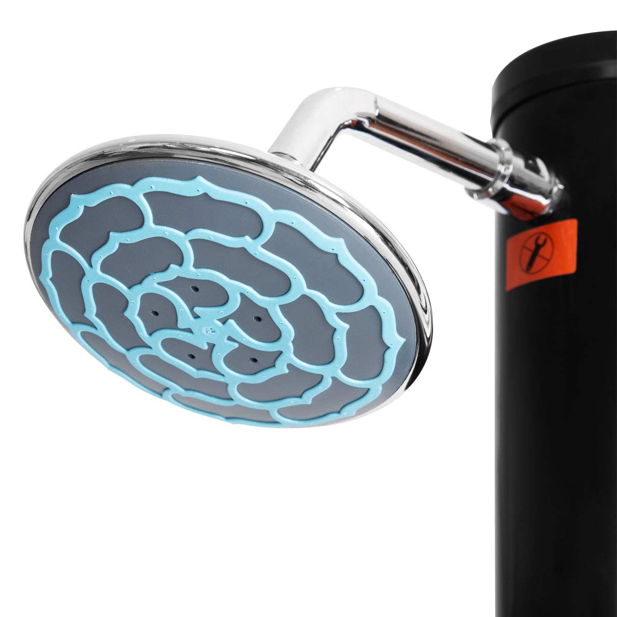 Giantex 7.2Ft 2-Section Solar Outdoor Shower with Adjustable Shower Head - Portable Hot Water Shower for Backyard, Poolside, Beach, Camping & RV (5.5 Gallon, Black) - Easy Installation & Eco-Friendly Solar Heating