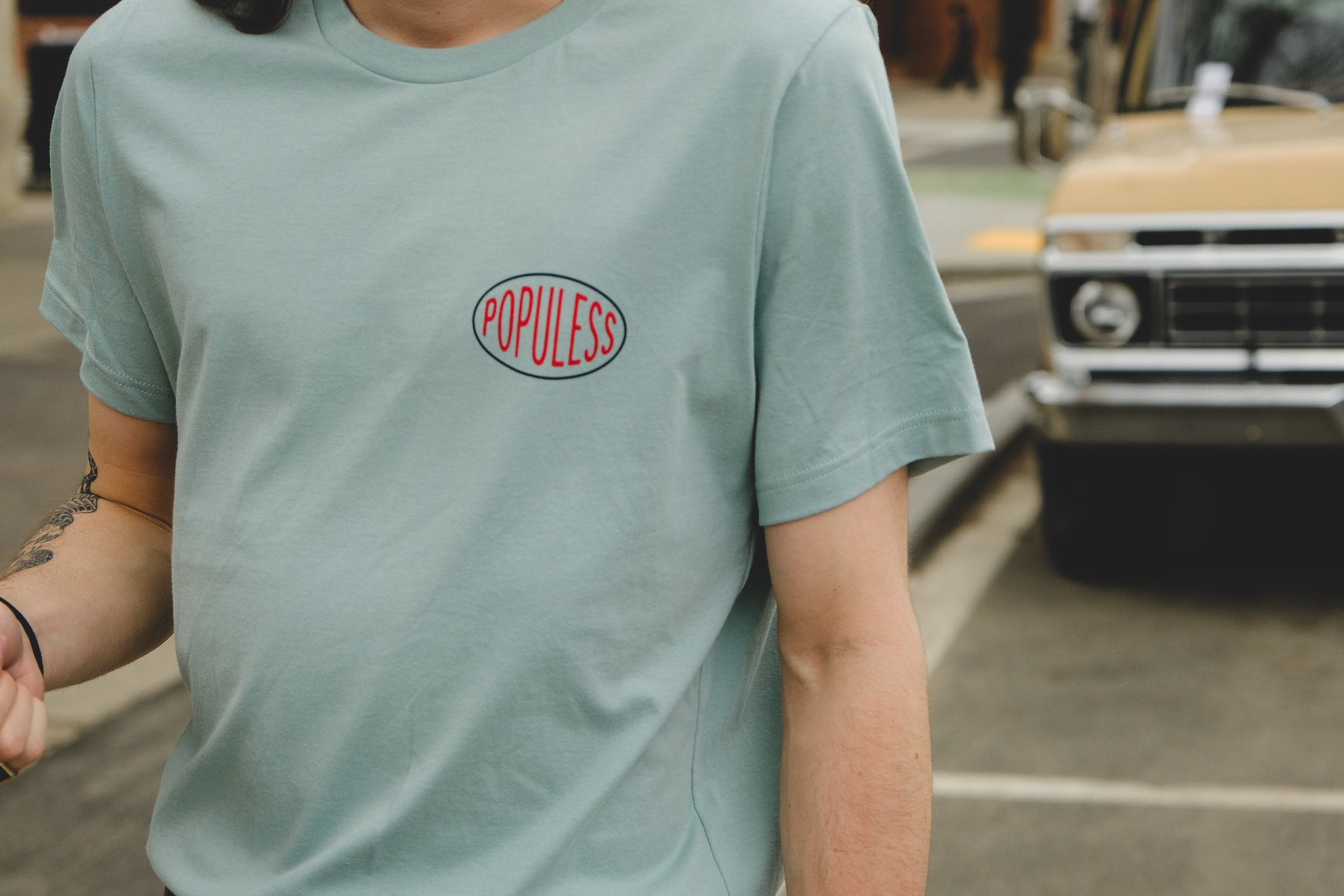 Men's Petrol Graphic Tee - Light Blue Casual Short Sleeve T-Shirt | Perfect for Streetwear, Summer Outfits & Everyday Wear