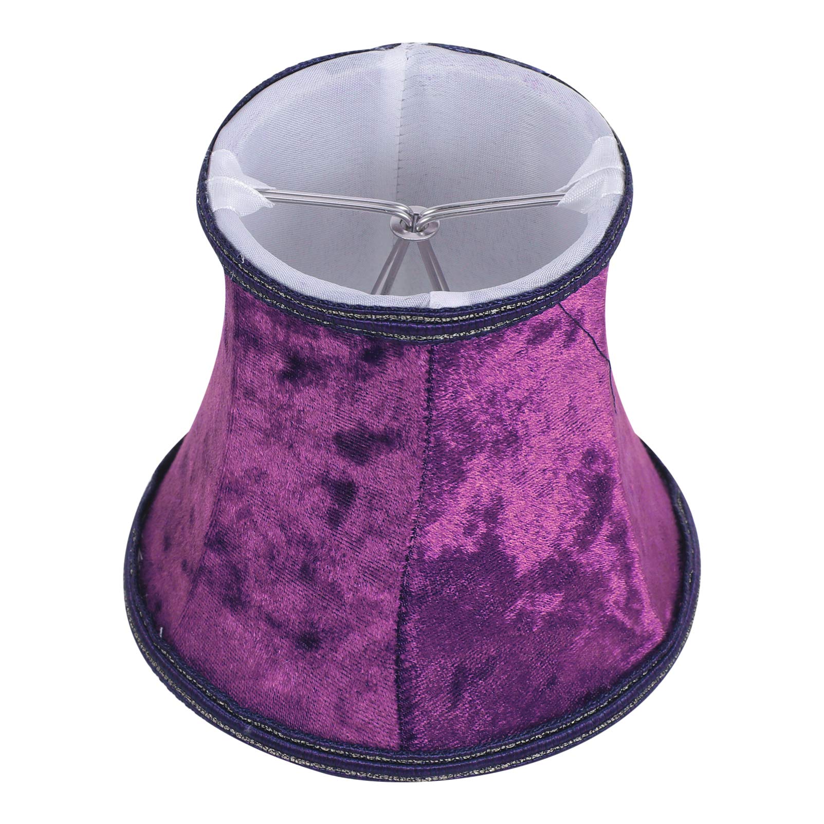 Clip-On Fabric Lamp Shade - Purple Bell-Shaped Lampshade Cover for Table Lamps, Chandeliers & Wall Lights | Perfect for Living Room, Bedroom & Office Decor