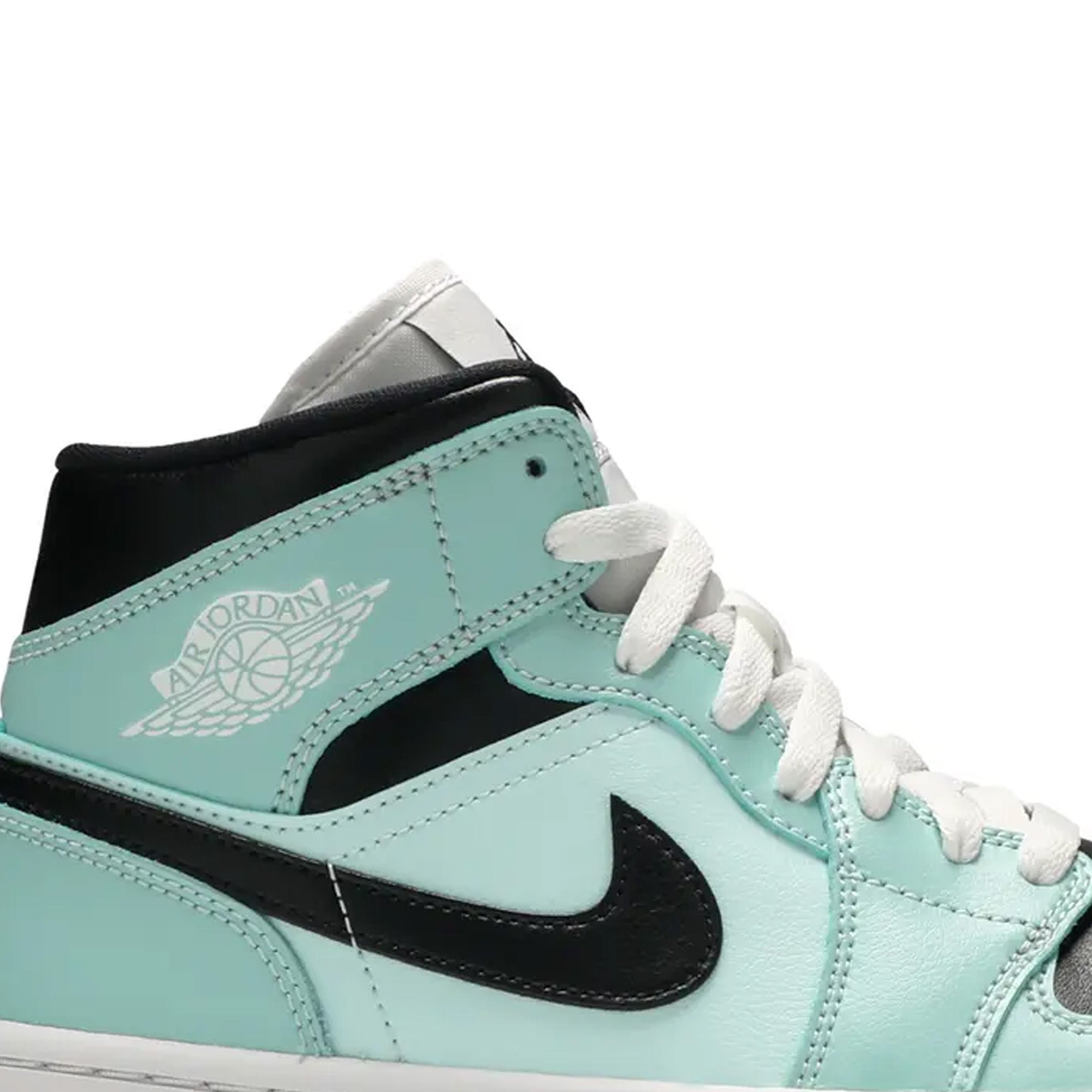 Air Jordan 1 Mid 'Aqua Tint Black' Women's Basketball Shoes - Stylish Sneakers for Casual Wear, Gym & Street Fashion