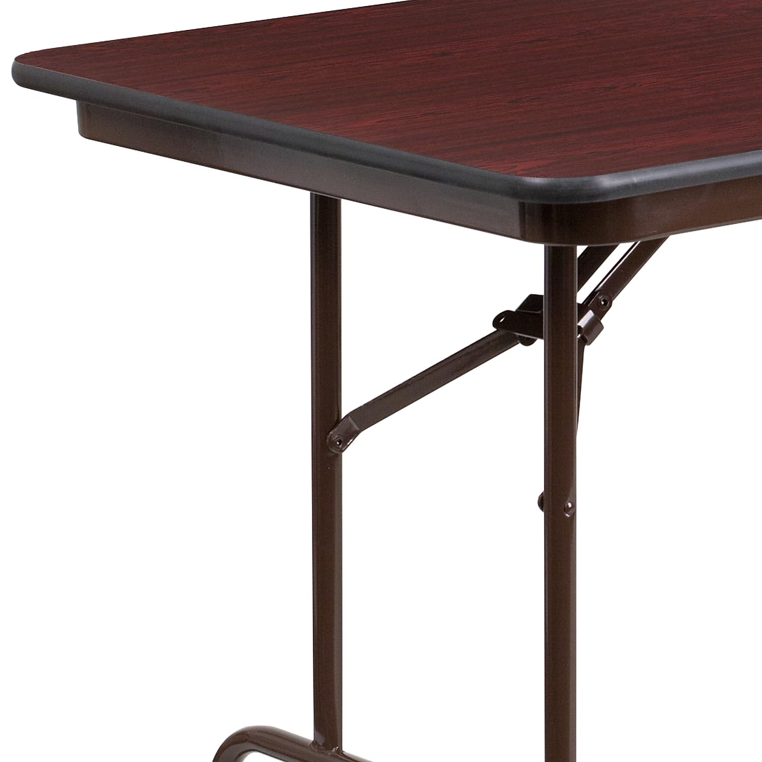 Flash Furniture Floyd 6-Foot Folding Banquet Table - Mahogany Laminate Surface, High Pressure Resistant - Perfect for Events, Parties, Conferences & Home Use
