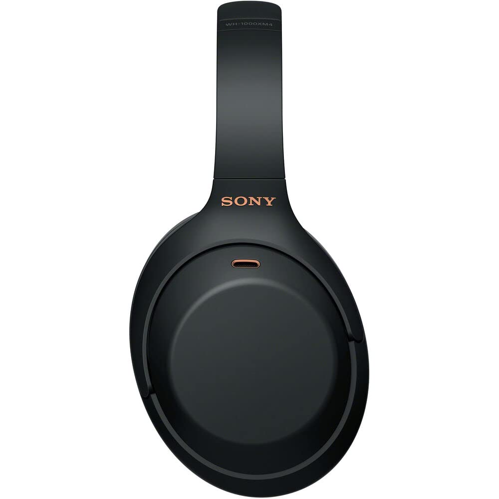 Sony WH-1000XM4 Wireless Bluetooth Noise Cancelling Headphones with Built-in Mic, Alexa Voice Control, 30-Hour Battery - Perfect for Travel, Work & Music Lovers (Black) - Includes USB Charger & Cleaning Cloth