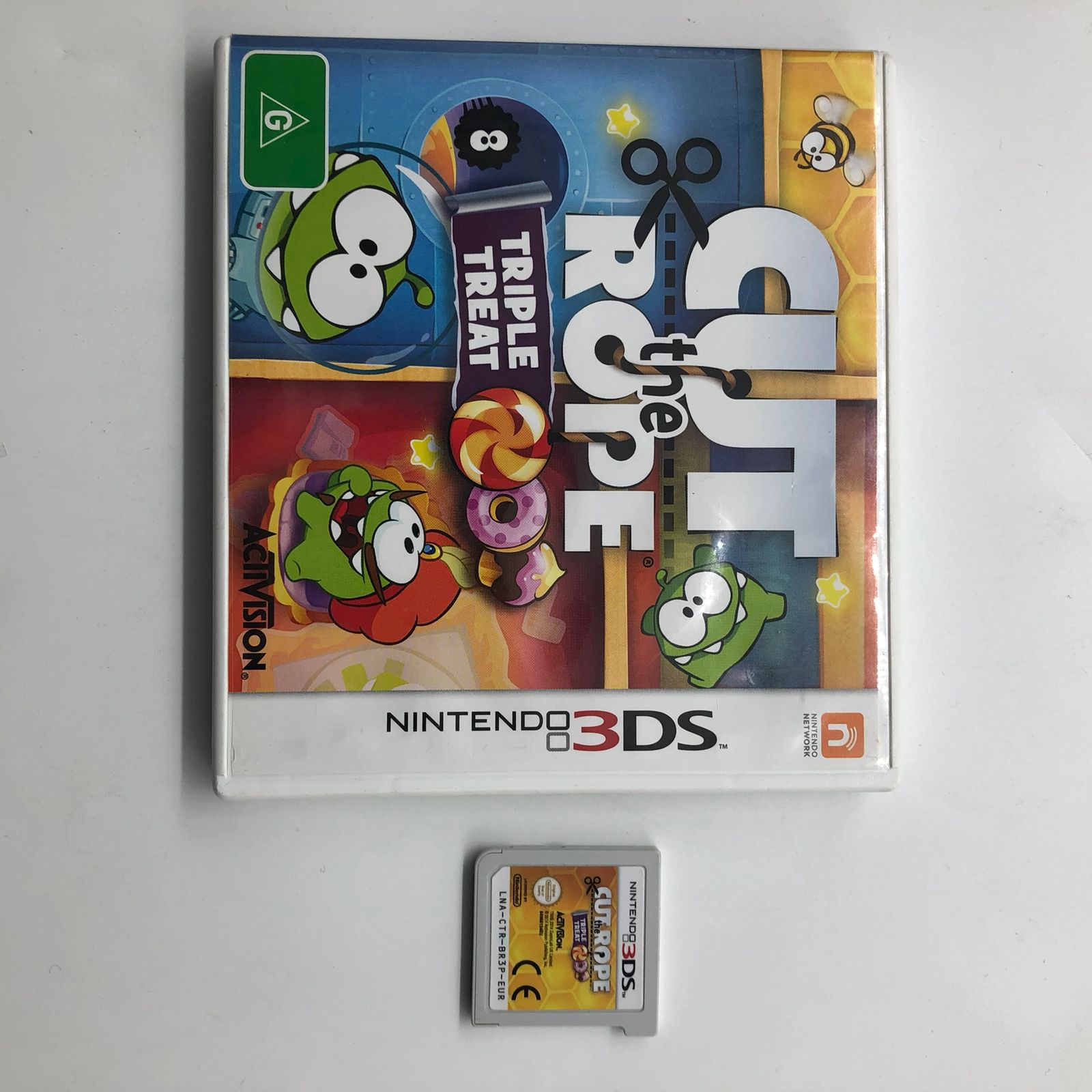 Cut The Rope Triple Treat Nintendo 3DS Game - Fun Physics Puzzle Adventure for Kids & Adults | Perfect for Travel & Family Game Night