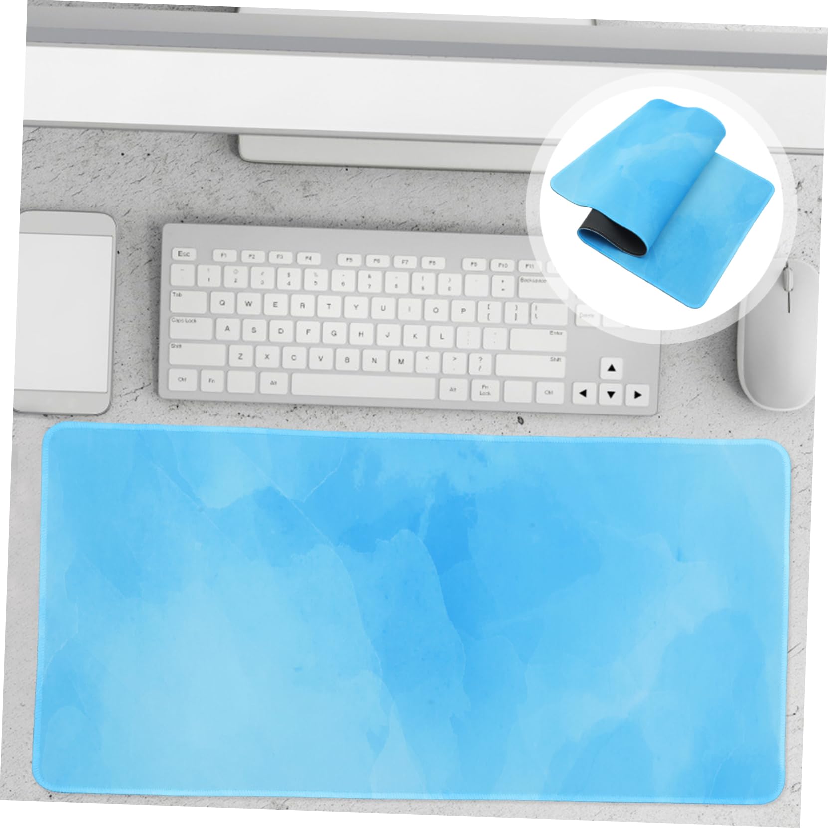 EXCEART Non-Slip Keyboard and Mouse Pad Set - Waterproof Desk Mat for Office, Gaming, and Home Use with Ergonomic Wrist Support - Perfect for Laptop, PC, Notebook Workstations (Black) | Home Office Essentials & Computer Accessories
