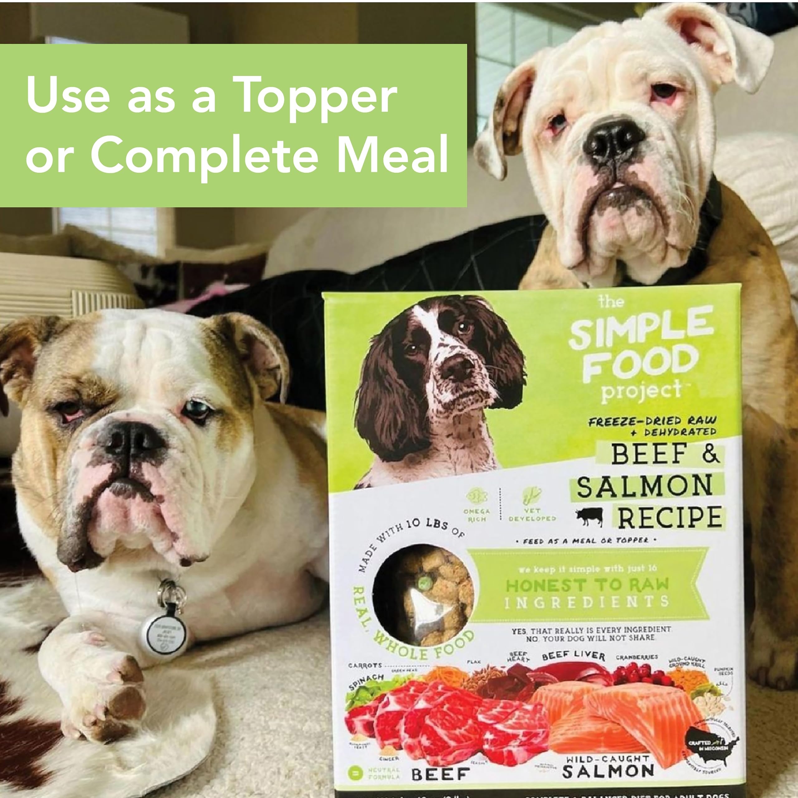 Premium Freeze-Dried Raw Dog Food - Duck & Trout Recipe - Grain-Free, High Protein - 48oz for Small & Large Breeds - Perfect for Travel, Hiking & Training Treats
