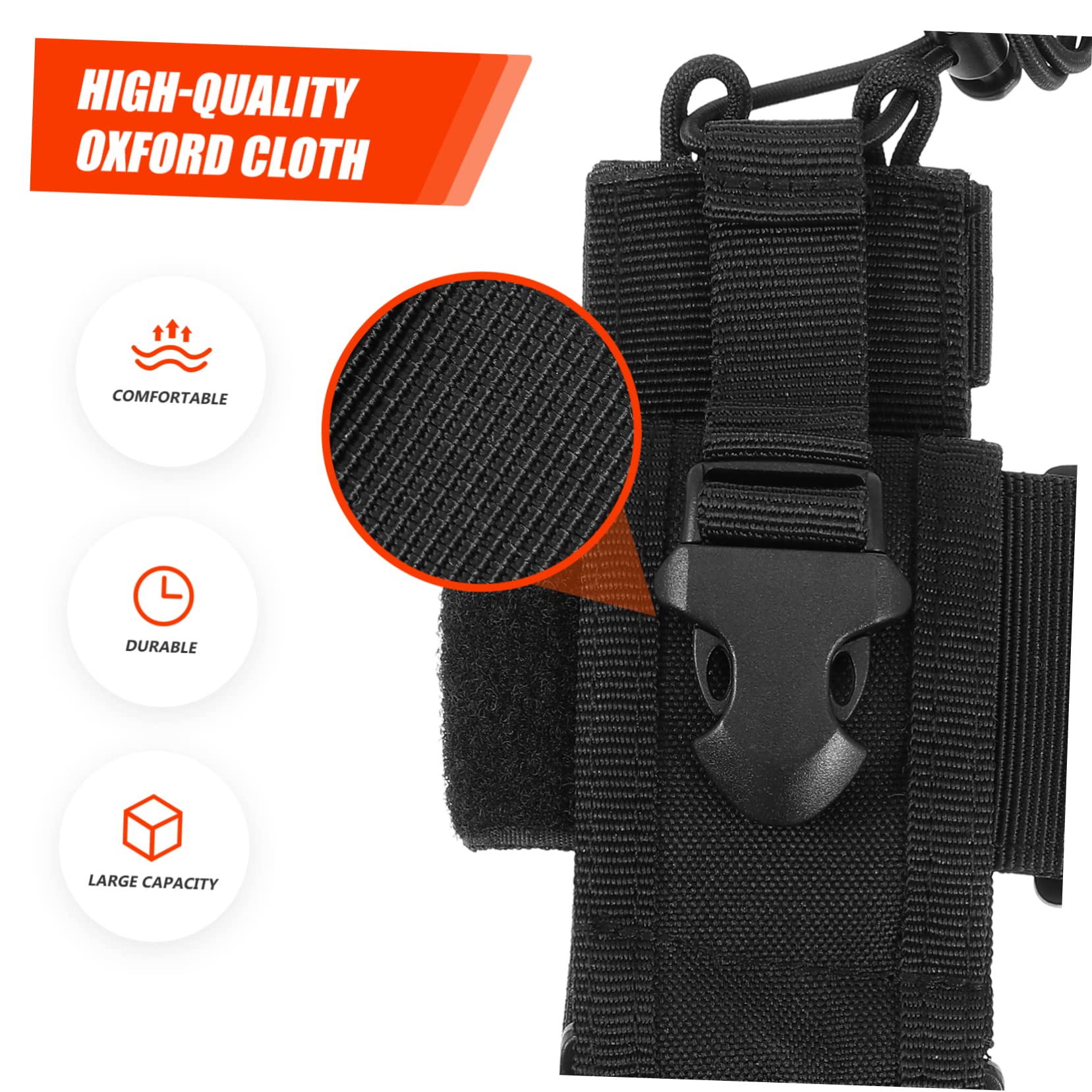 HOMSFOU Waterproof Walkie Talkie Case with Zipper - Adjustable Radio Pouch Bag for Outdoor Activities, Hiking, Camping & Sports