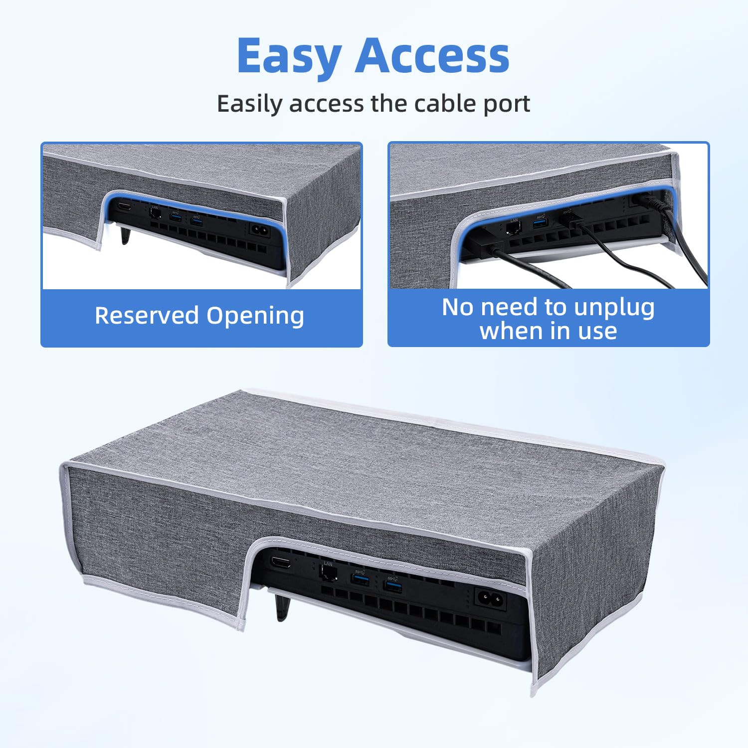 McBazel Dust Cover for PS5 Slim Console - Protective Case for PlayStation 5 Slim (Not Compatible with PS5/PS5 Pro) | Keep Your Gaming Console Clean & Safe from Dust, Scratches & Spills - Perfect for Home Entertainment Setup & Gaming Room Organization