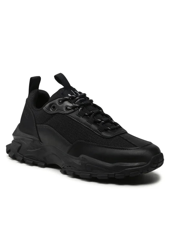 Armani Exchange Men's Black Sneakers - Stylish Casual Shoes for Walking, Running & Everyday Wear | Comfortable & Lightweight Fashion Footwear