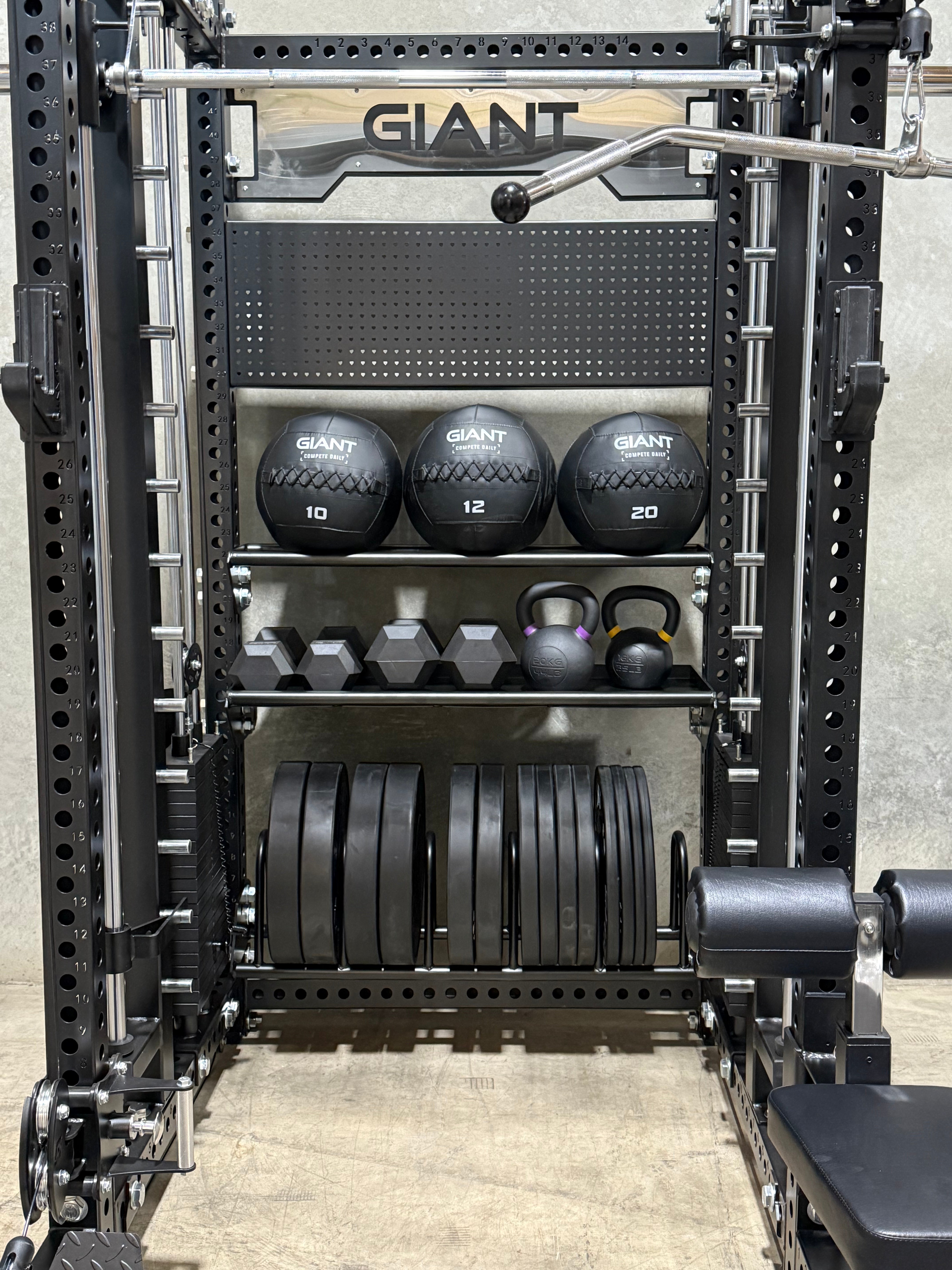 GIANT Grizzly Half Rack Functional Trainer - Premium Home Gym Equipment for Strength Training & CrossFit Workouts | Perfect for Garage Gyms & Fitness Studios