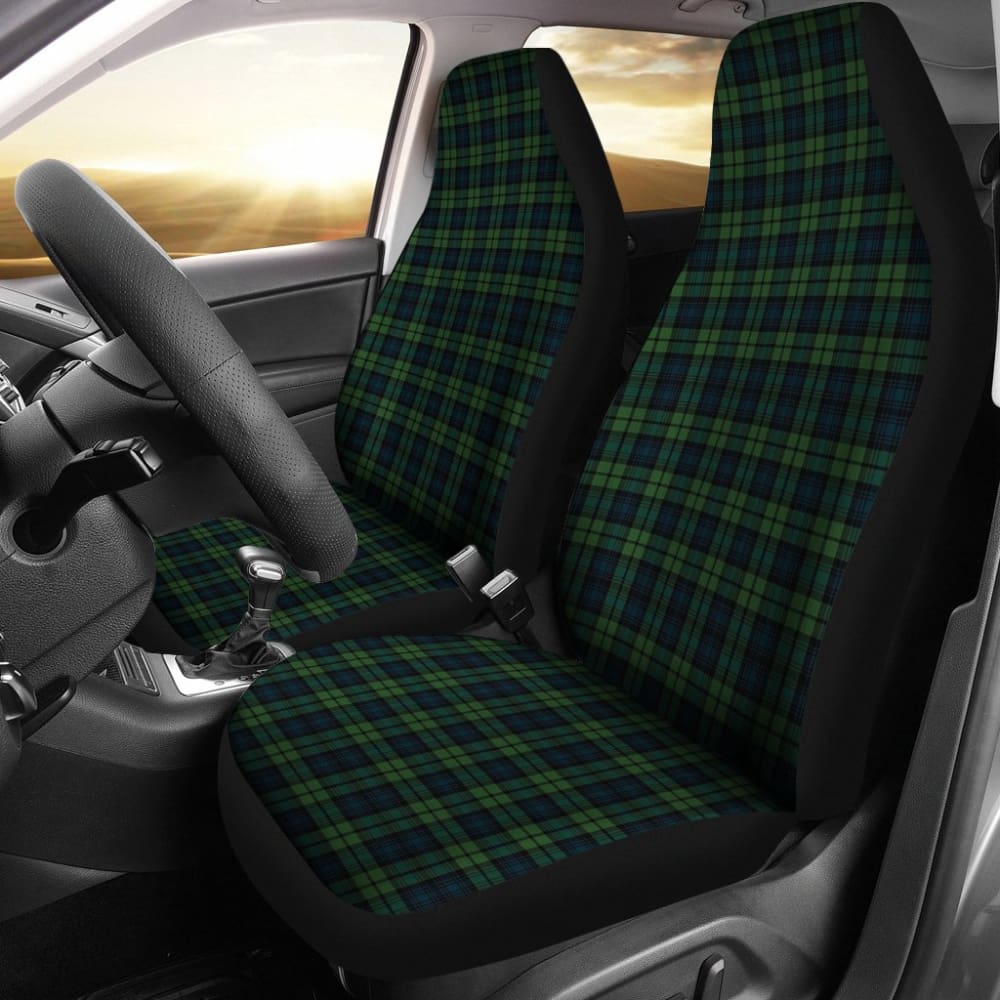 Premium Black Watch Plaid Tartan Car Seat Covers - Universal Fit for Cars, Trucks & SUVs - Waterproof & Durable Protection for Home, Office & Travel Use