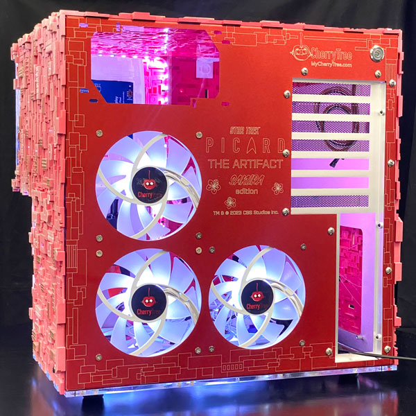 Star Trek Borg Cube ATX PC Case - Sakura Pink Edition for Gaming & Sci-Fi Fans | Perfect for Themed Builds & Collectors