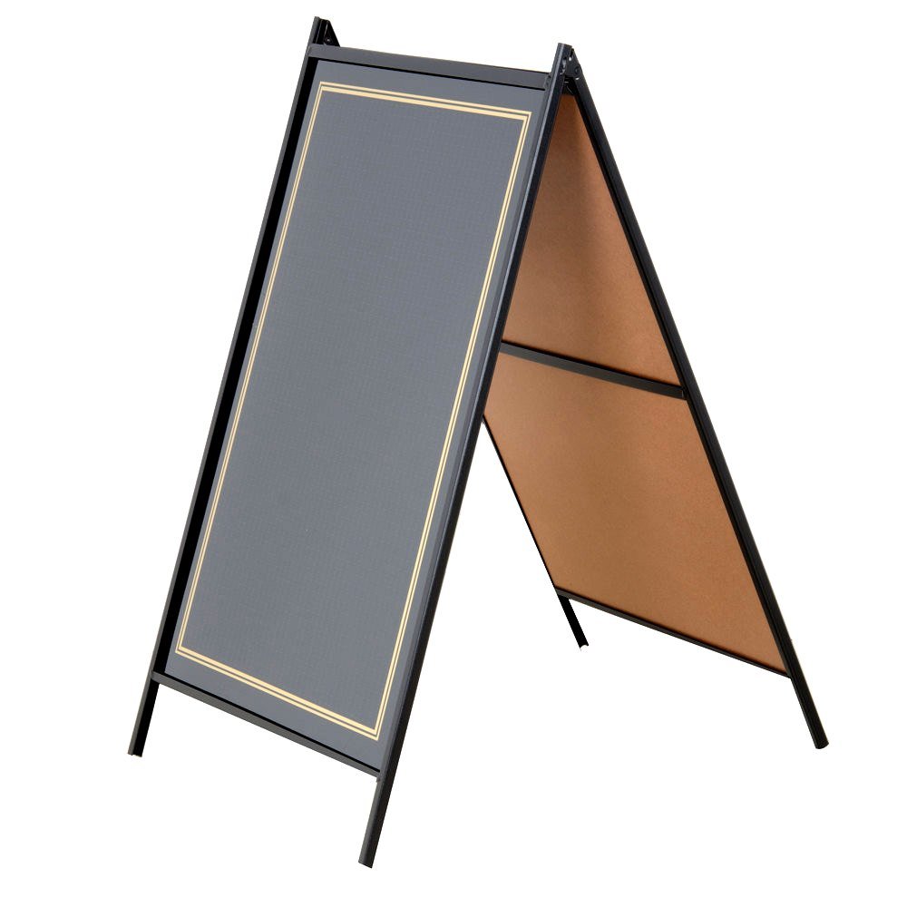 24x36 Portable Sidewalk A-Frame Sandwich Board with Liquid Chalkboard - Outdoor Standing Blackboard Sign for Businesses & Events - Includes 4 Waterproof Zig Markers - Perfect for Storefronts, Sidewalk Sales & Restaurant Specials