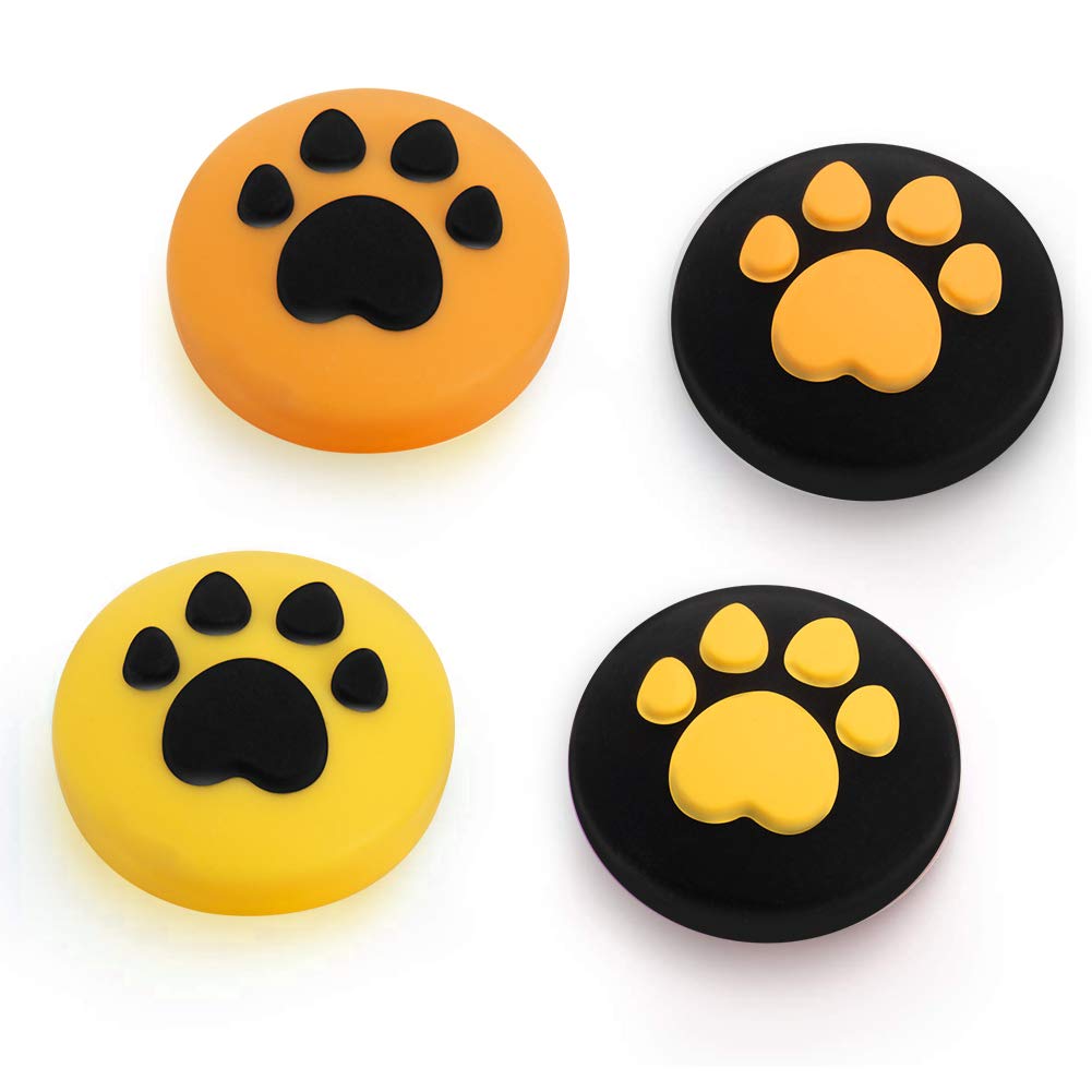 Soft Silicone Cat Claw Thumb Grips for Nintendo Switch & Lite - Comfortable Joystick Caps & Analog Stick Covers for Joy-Con Controllers - Perfect for Gaming, Decorating, and Protecting Your NS Joycon Accessories