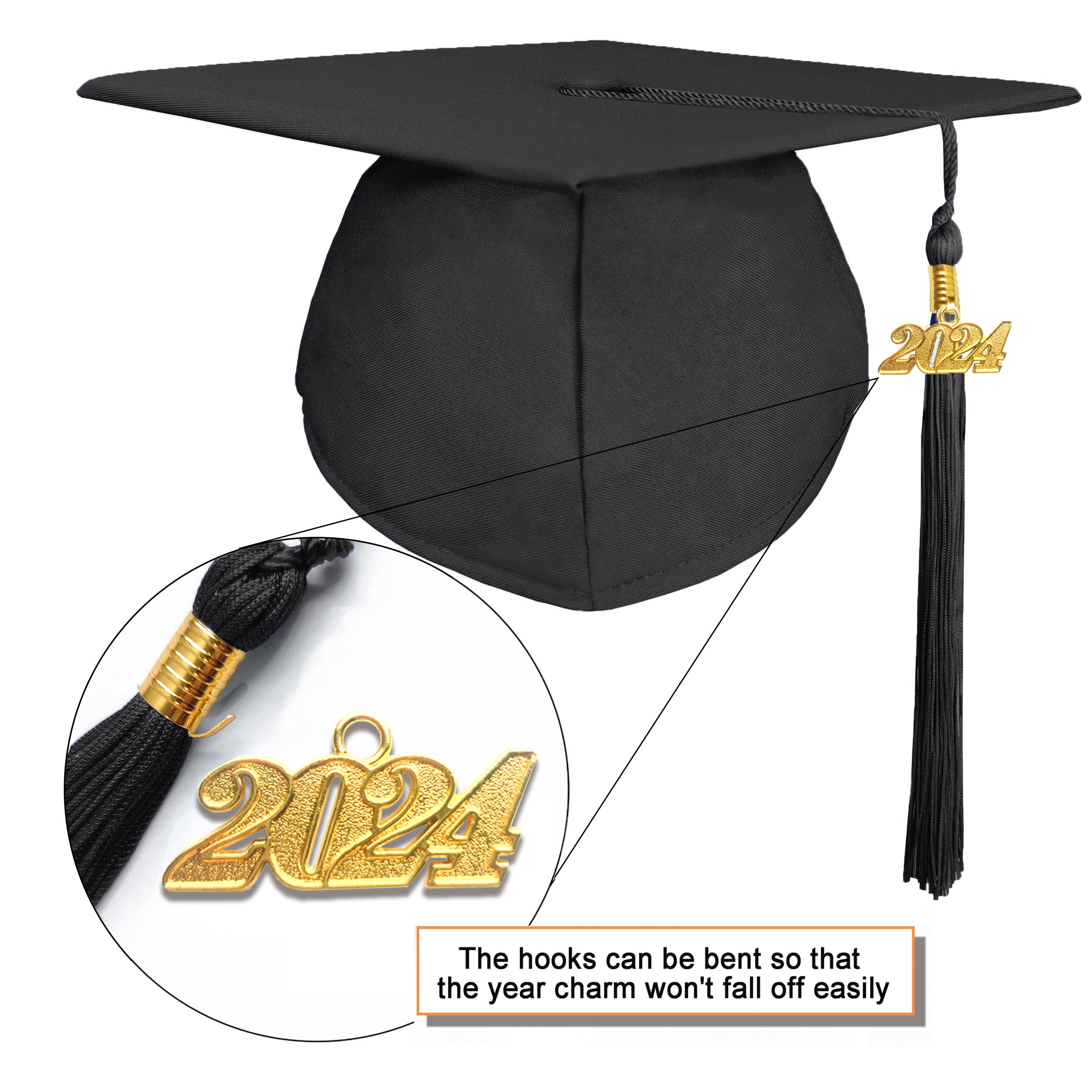 Custom Graduation Gown & Cap Set with Tassel, Diploma Cover, Stole & Honor Cord - Class of 2024 & 2025 - Perfect for High School & College Commencement Ceremonies