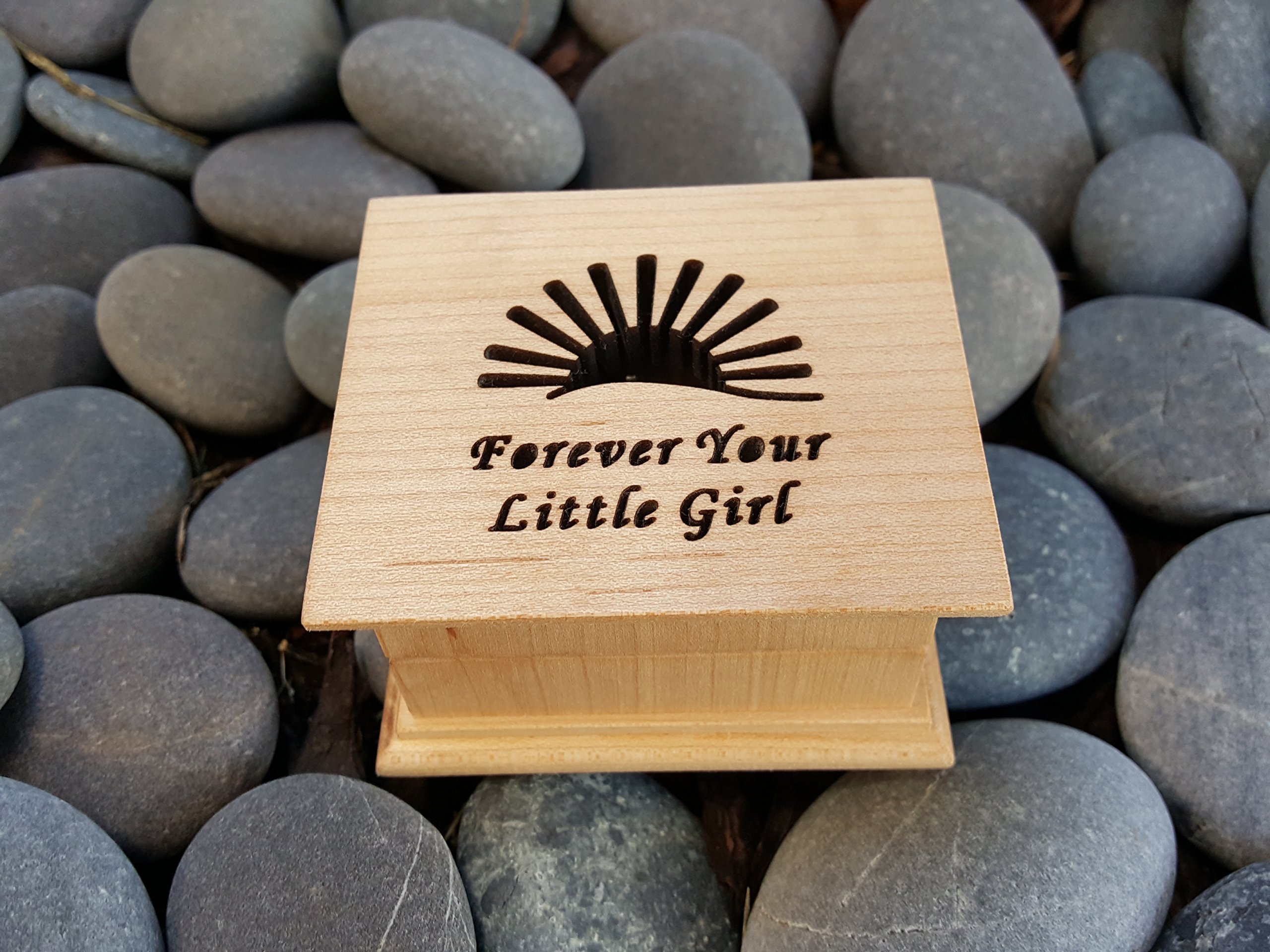 Custom Handmade Music Box - Gift for Mom, Forever Your Little Girl - Perfect for Birthdays & Anniversaries