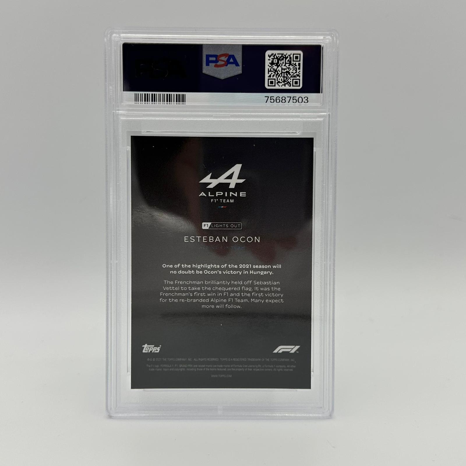 2007 Topps Esteban Ocon Red Parallel Racing Card PSA 8 - Rare F1 Collectible for Motorsport Fans & Sports Memorabilia Enthusiasts