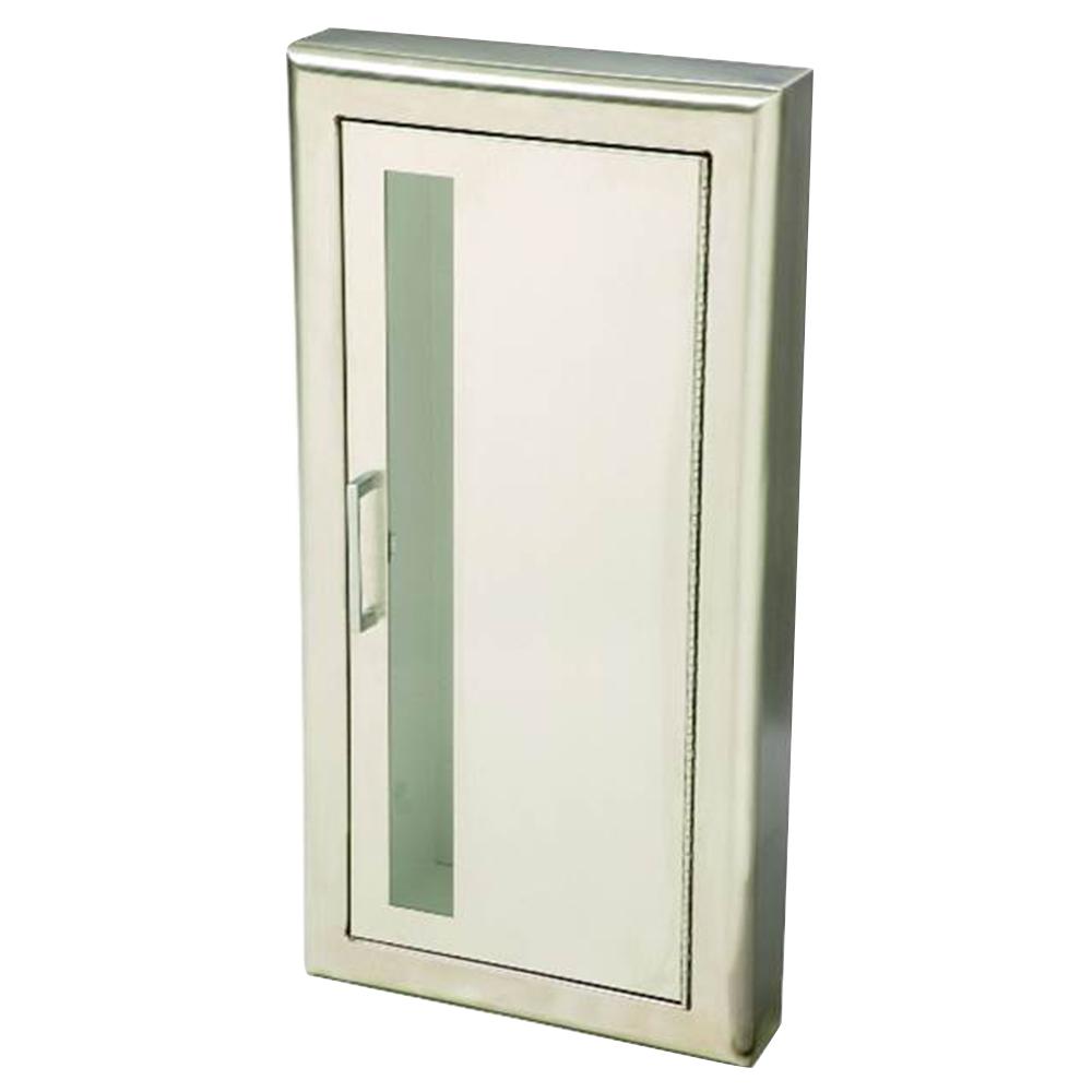 JL Industries 1837V10 Cosmopolitan Fire Extinguisher Cabinet - Vertical Duo with Pull Handle for Home & Office Safety | Wall Mounted Fire Protection Storage