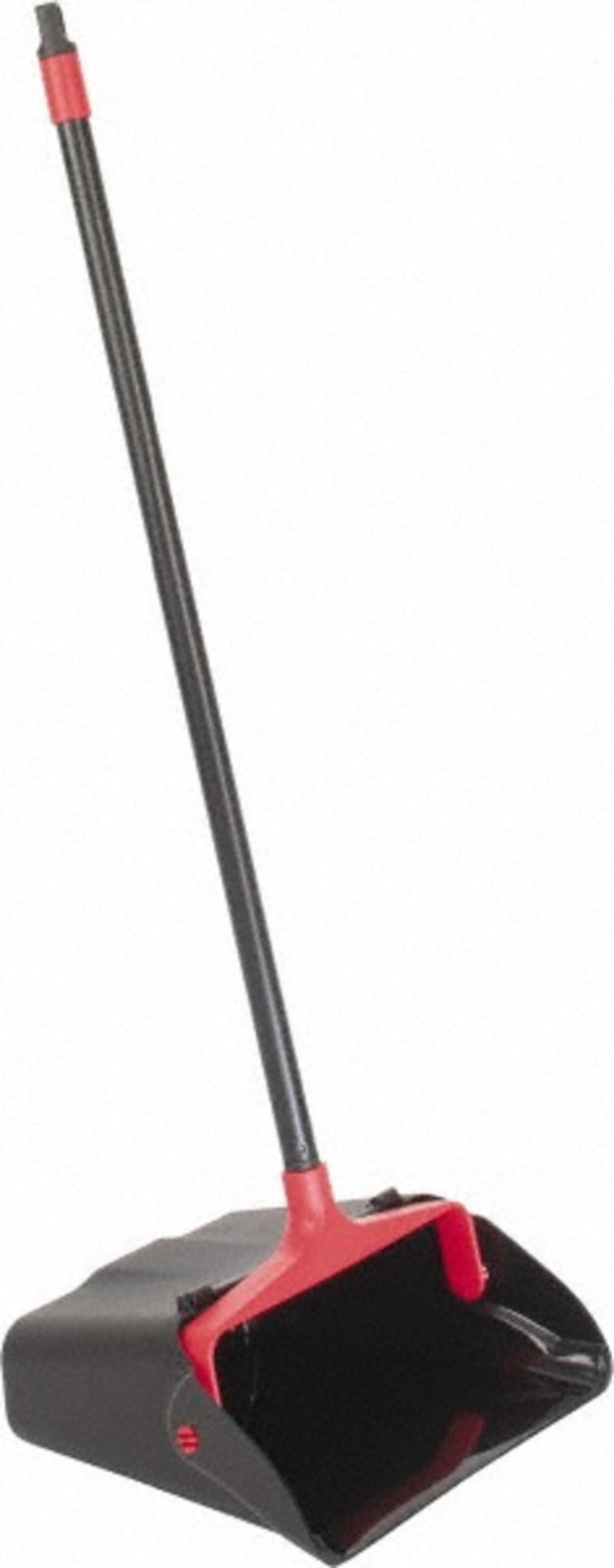 Heavy-Duty Commercial Upright Dustpan with Wheels - Large Plastic Dust Pan for Office, Warehouse & Industrial Cleaning - Easy Roll & Dump Design for Floors, Garages & Workspaces