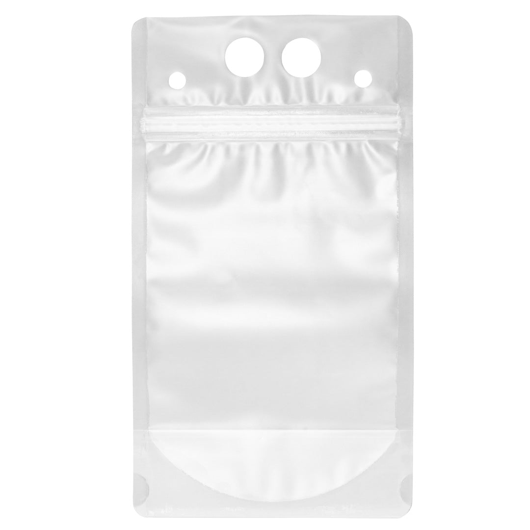 **Bag Tek 17 oz Clear Plastic Drink Pouch with Double Zipper – 5 x 9 Inches – 100 Count Box – Ideal for Sports, Parties, and On-the-Go Hydration**