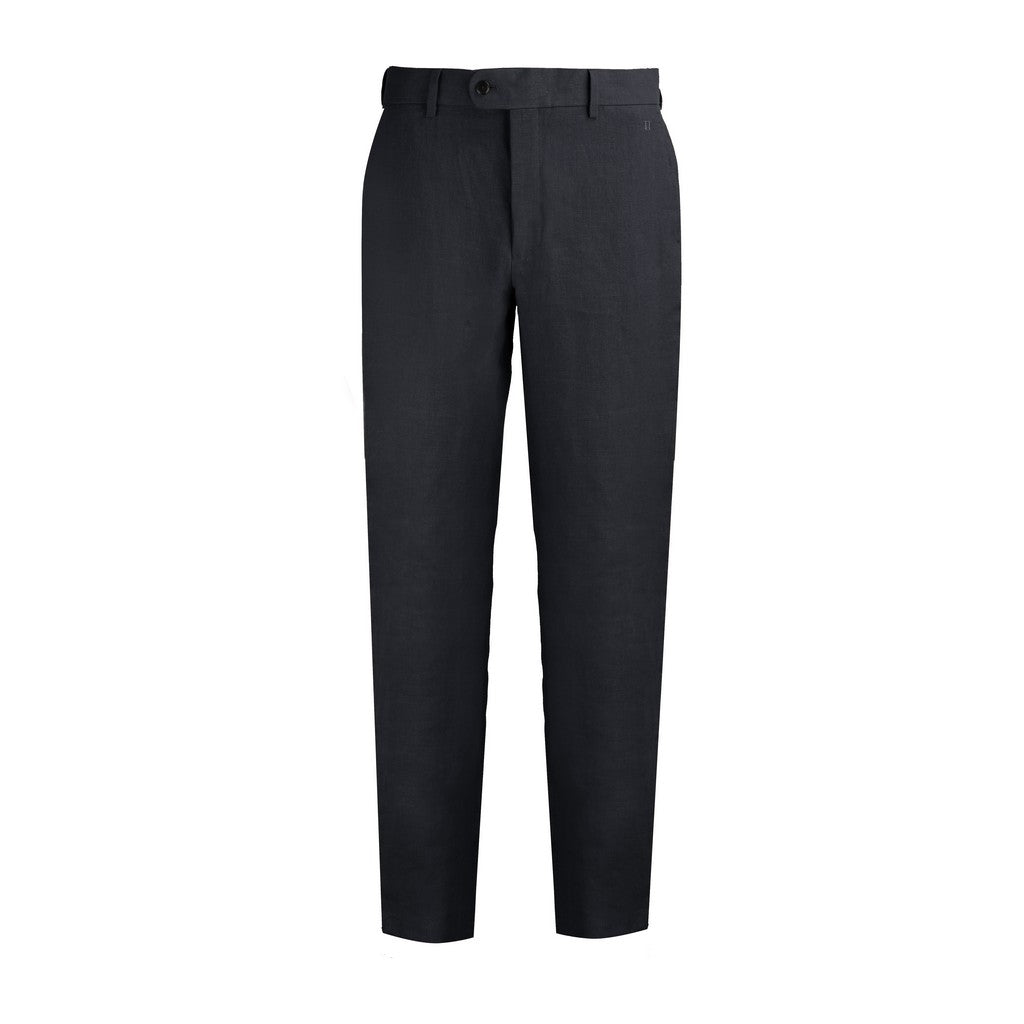 HENRY Linen Tailored Chino Pants for Men - Navy Blue Slim Fit Casual Trousers | Perfect for Office Wear, Summer Outfits & Smart Casual Occasions