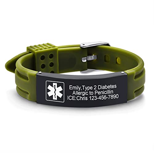 Silicone 02-Black Green-Width 16MM