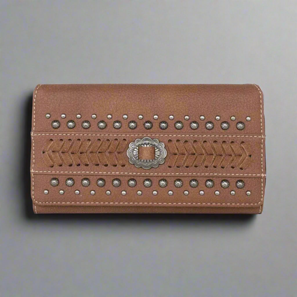 Montana West Whipstitch Collection Women's Wallet - Genuine Leather RFID Blocking Bifold Wallet with Multiple Card Slots - Perfect for Everyday Use, Travel & Gift Giving