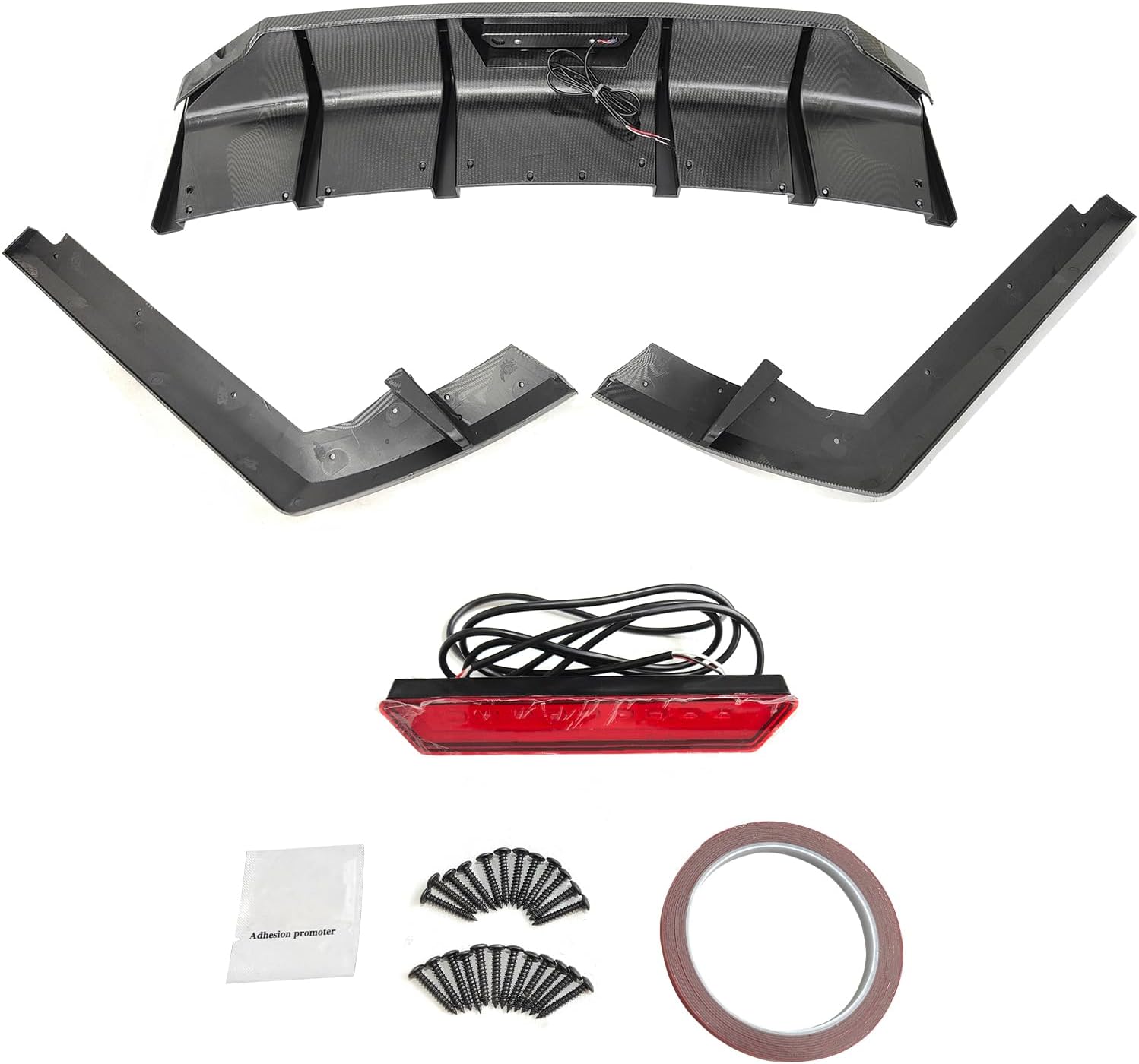 2021-2024 Hyundai Elantra 4DR Rear Bumper Diffuser - Glossy Black PP Material - Perfect for Car Customization & Street Racing Style Enhancement