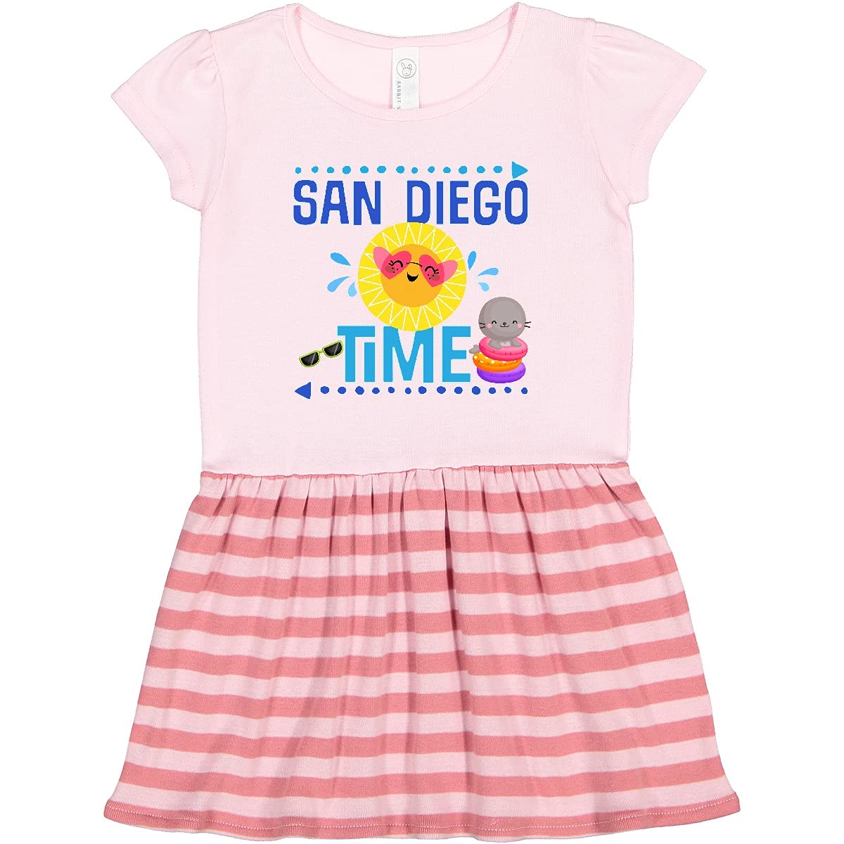 Inktastic San Diego Vacation Cute Beach Toddler Dress - Adorable Summer Outfit for Girls, Perfect for Beach Trips, Family Vacations & Photo Shoots