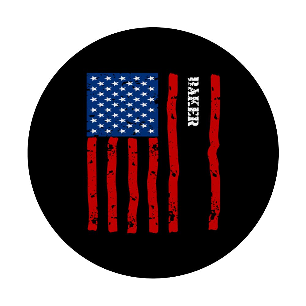 USA Flag PopSockets PopGrip - Swappable Phone Grip for iPhone & Android | Baking-Themed Phone Accessories | Perfect for Kitchen, Baking Enthusiasts & Patriotic Decor