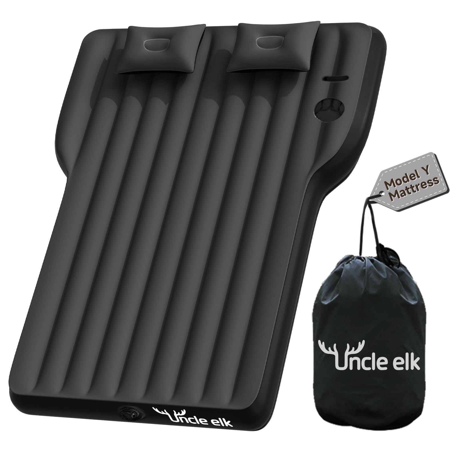 Tesla Model Y Air Mattress - Portable Inflatable SUV Mattress for Camping, Travel & Road Trips | Foldable with Built-in Air Pump & Storage Bag | Perfect for Tesla Model Y & SUV Adventures (Black)
