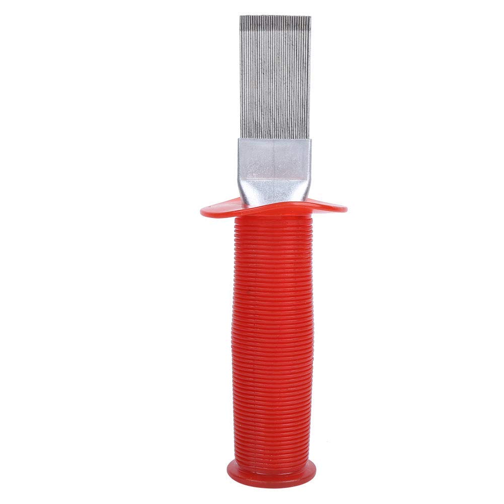 Amonida Air Conditioner Fin Comb - Stainless Steel with Plastic Handle for AC Condenser Repair & Cleaning | HVAC Maintenance Tool for Home & Commercial Use