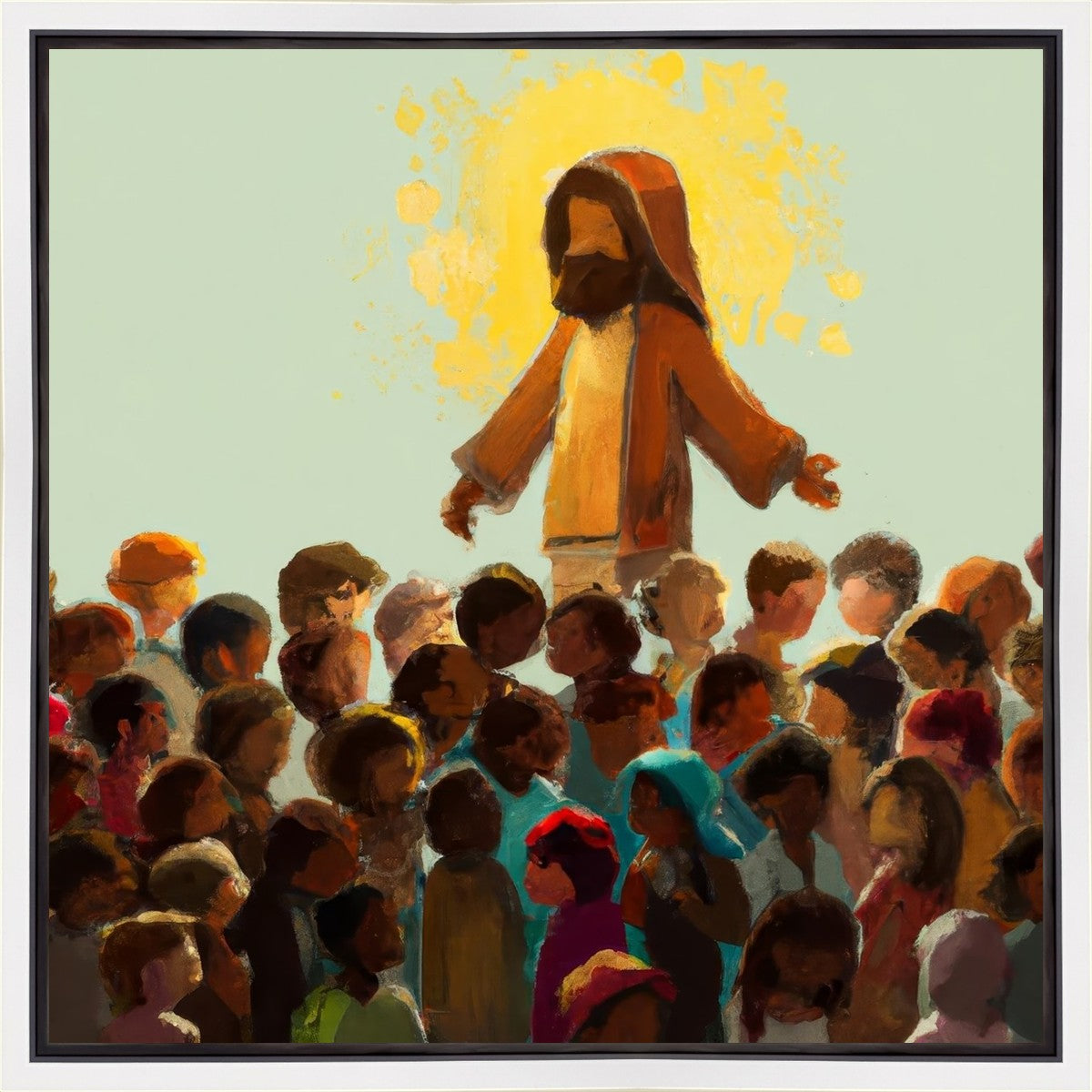 Blessed Are The Children Gallery Wrap Canvas - Inspirational Christian Wall Art for Nursery, Kids Room & Sunday School Decor