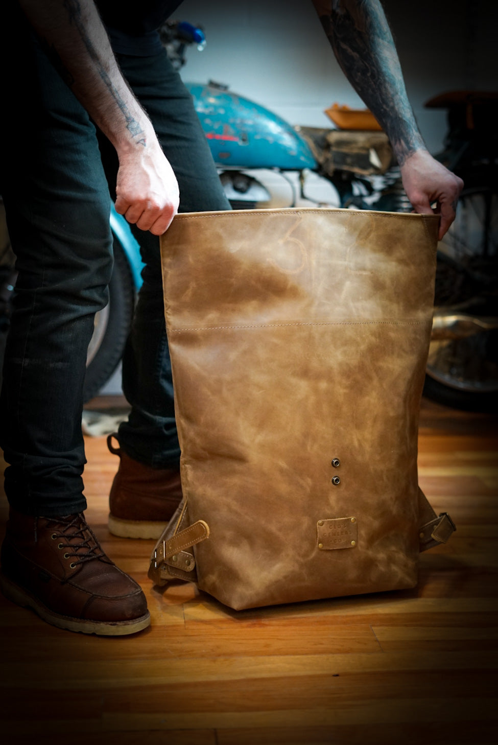 Waterproof Rolltop Backpack - 30L Tobacco Brown Hiking & Travel Backpack for Men & Women | Perfect for Outdoor Adventures, Commuting & Daily Use