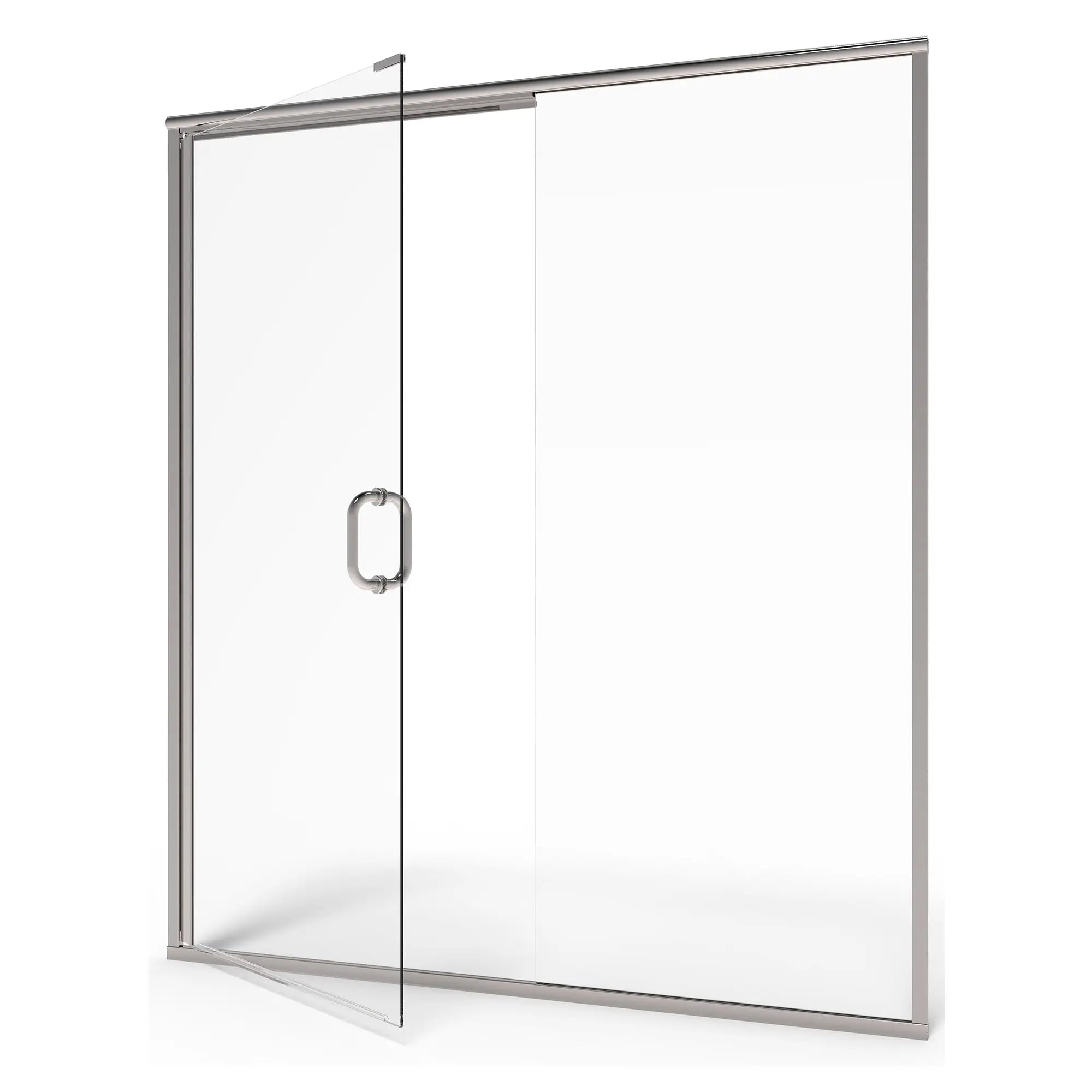 60 x 76 Inch Semi-Frameless Glass Shower Door with Panel - Modern Bathroom Upgrade for Walk-In Showers & Bathtub Enclosures