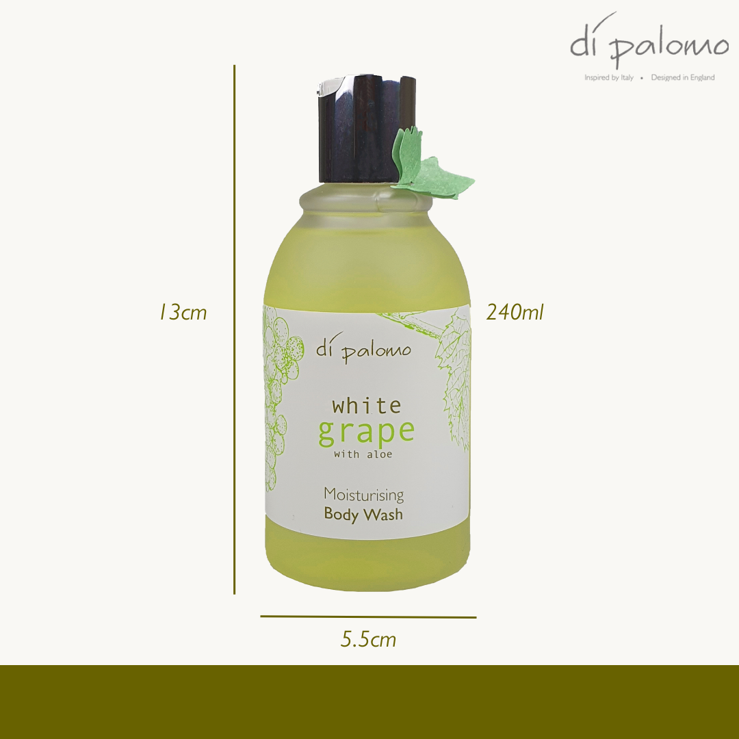Di Palomo White Grape Body Wash 240ml - Hydrating & Refreshing Shower Gel for Men & Women - Perfect for Daily Use & Spa Days