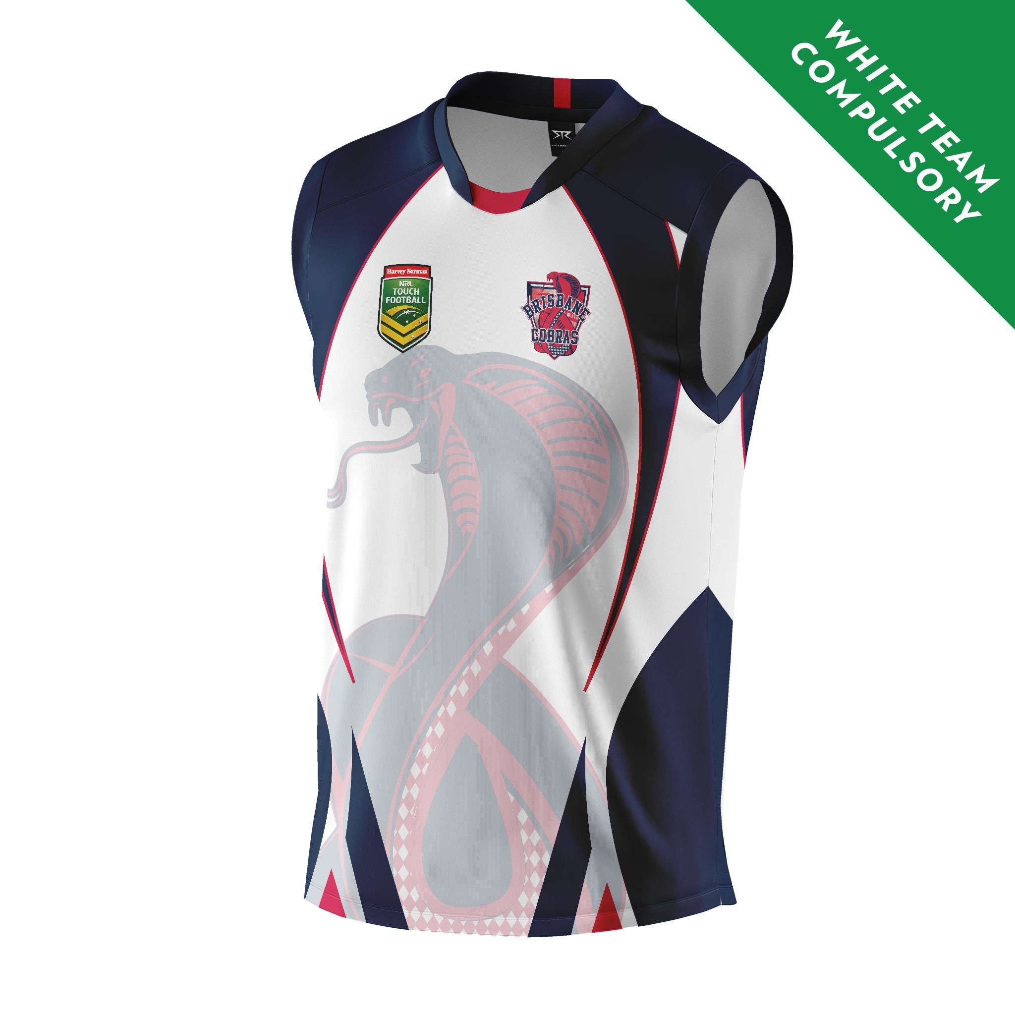 Brisbane Cobras Women's White Team X Carbon Alternative Playing Top - Breathable & Moisture-Wicking Sports Jersey for Soccer, Rugby & Outdoor Training