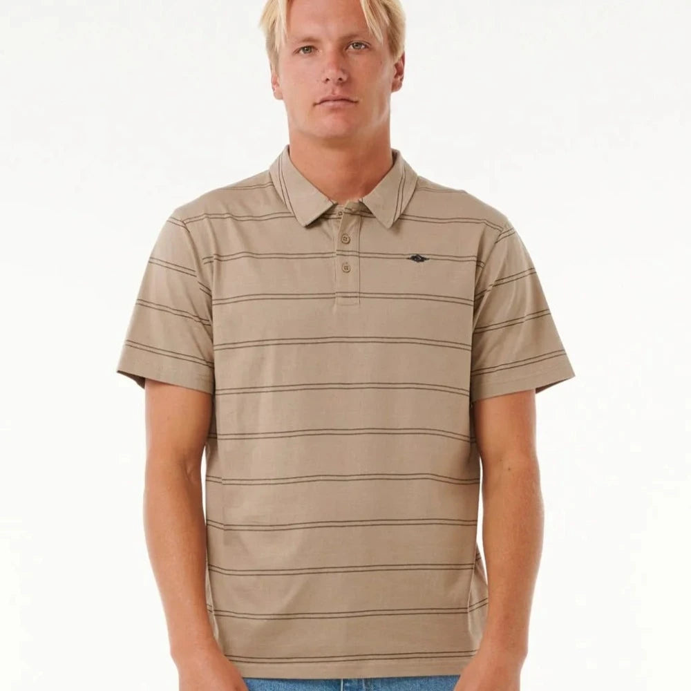 Rip Curl Men's Classic Stripe Polo Shirt - Comfortable & Stylish Casual Wear for Beach, Golf & Outdoor Activities